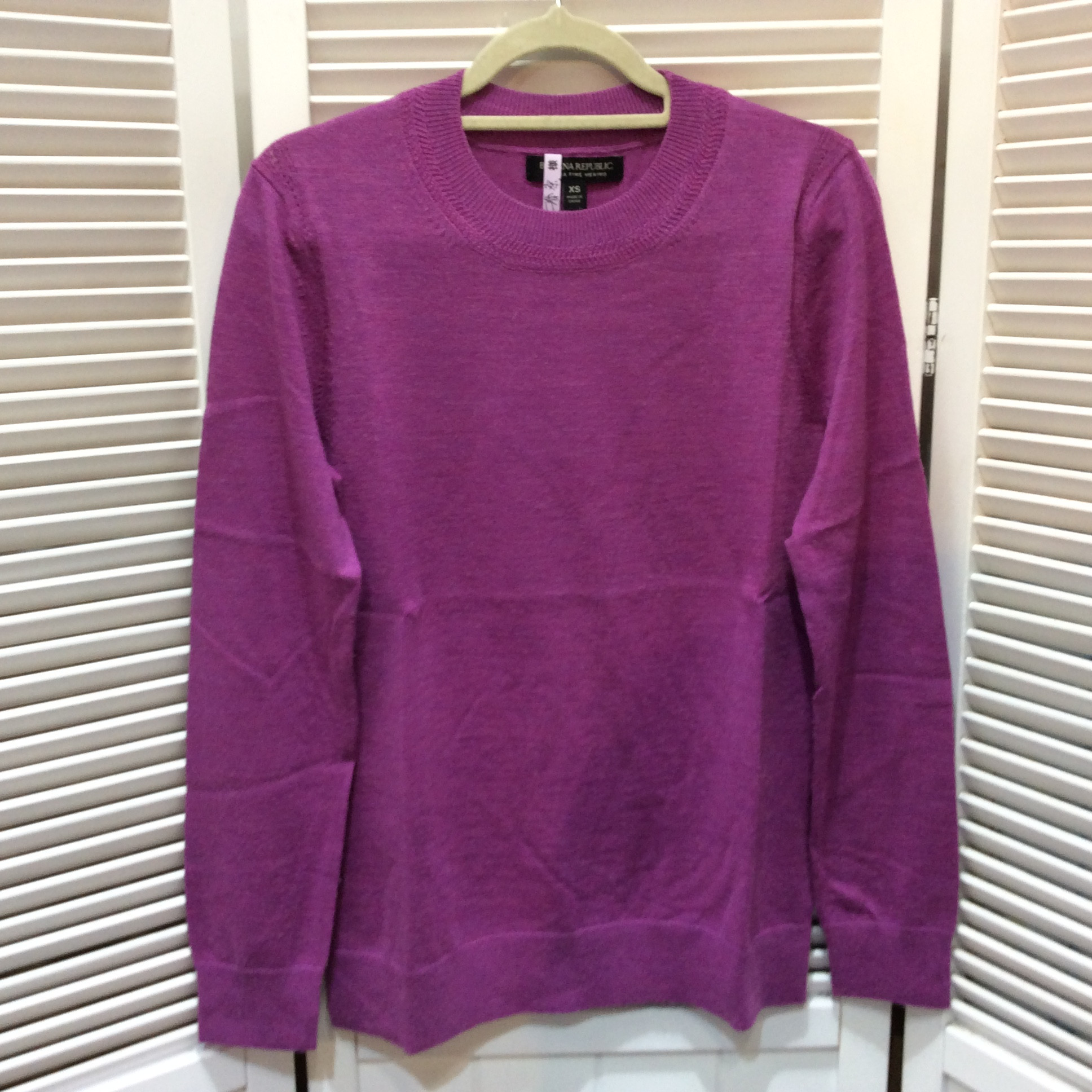 バナナリパブリック メリノウールセーター XS パープル