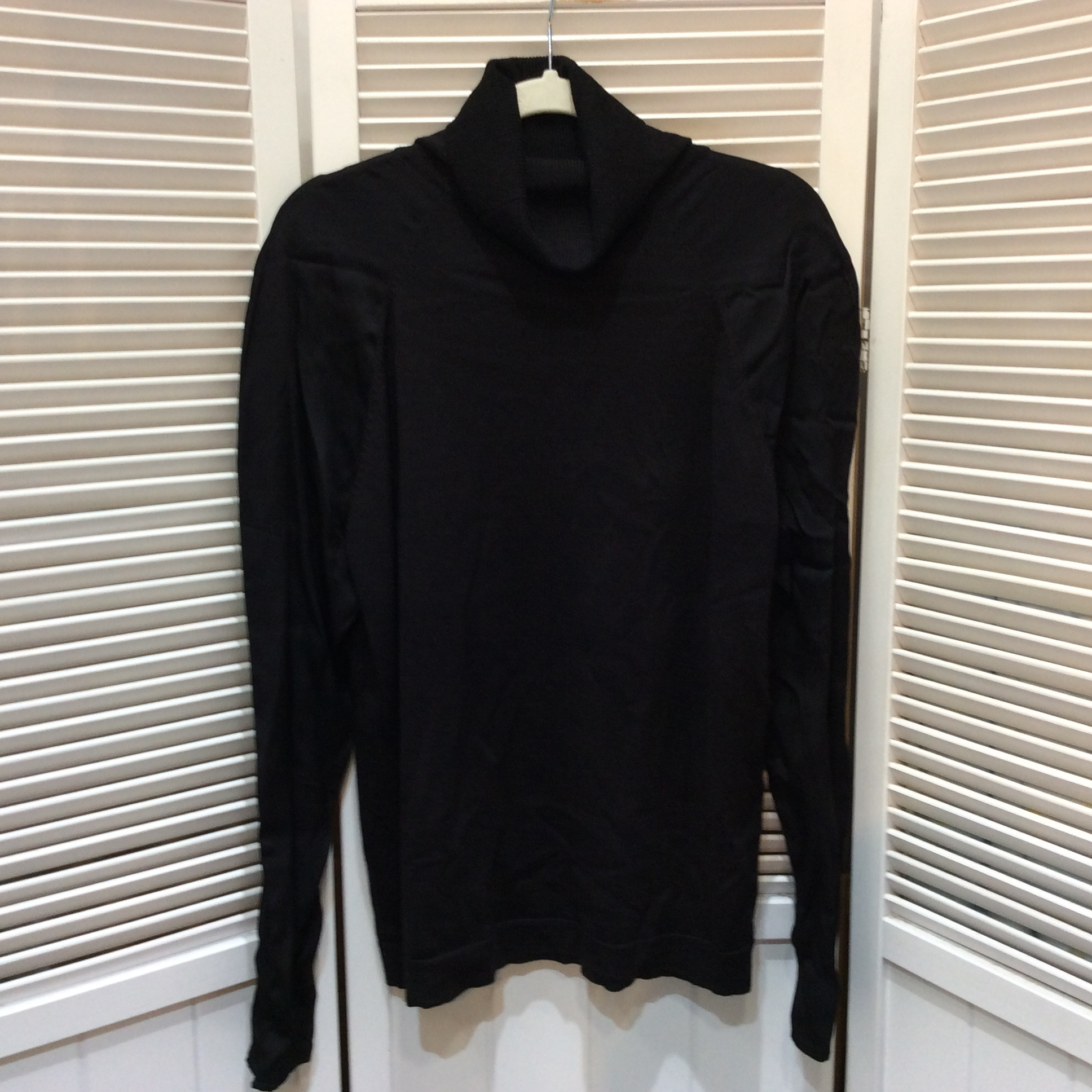 COMPTOIR DES COTONNIERS コントワー・デ・コトニエ ウール×シルク タートルセーター XL ダークブラウン