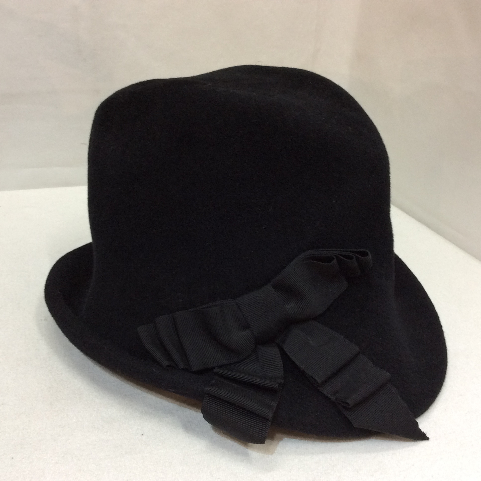 イタリア製 ラビットウール 帽子 ブラック