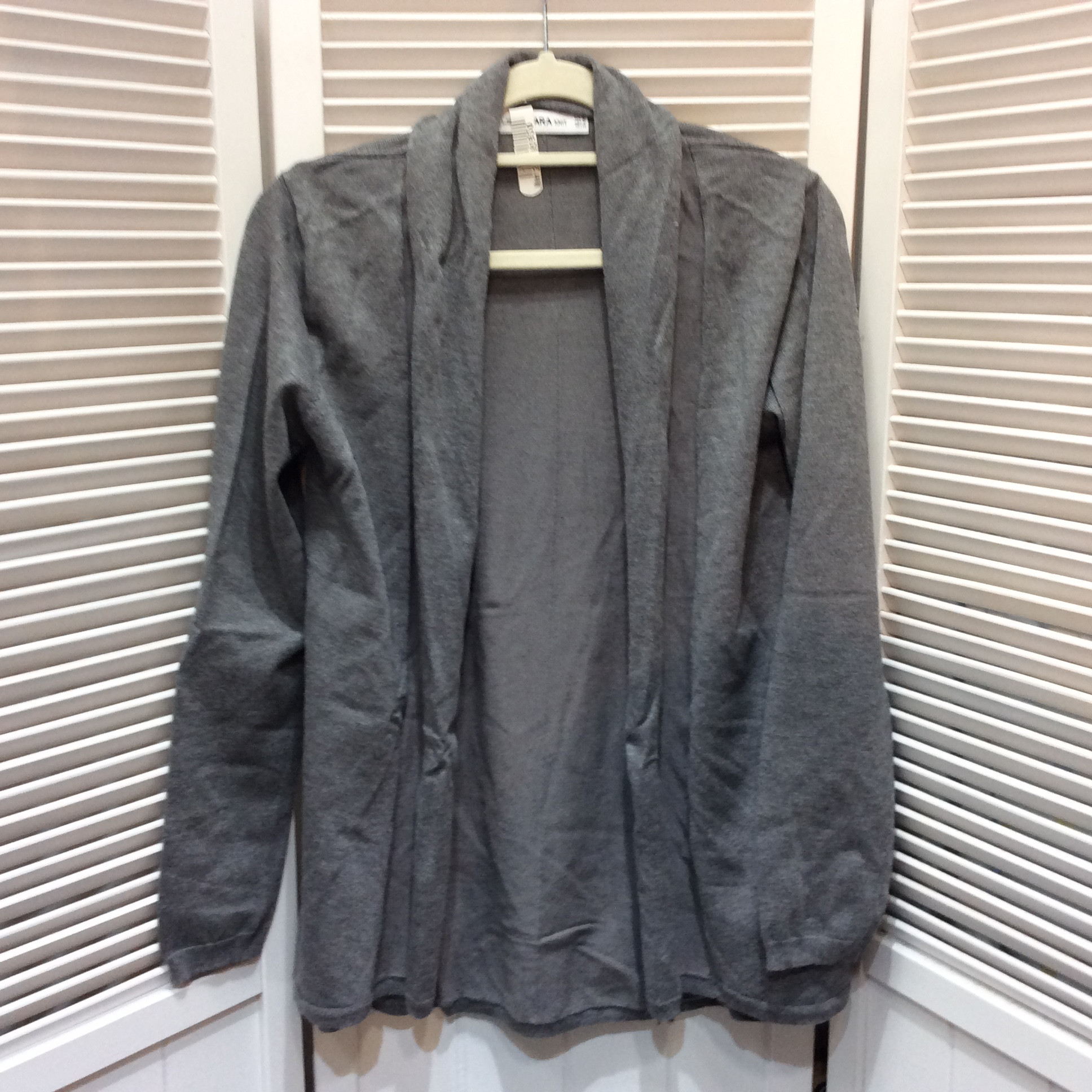 ZARA KNIT ザラ レディース カーディガン M グレー