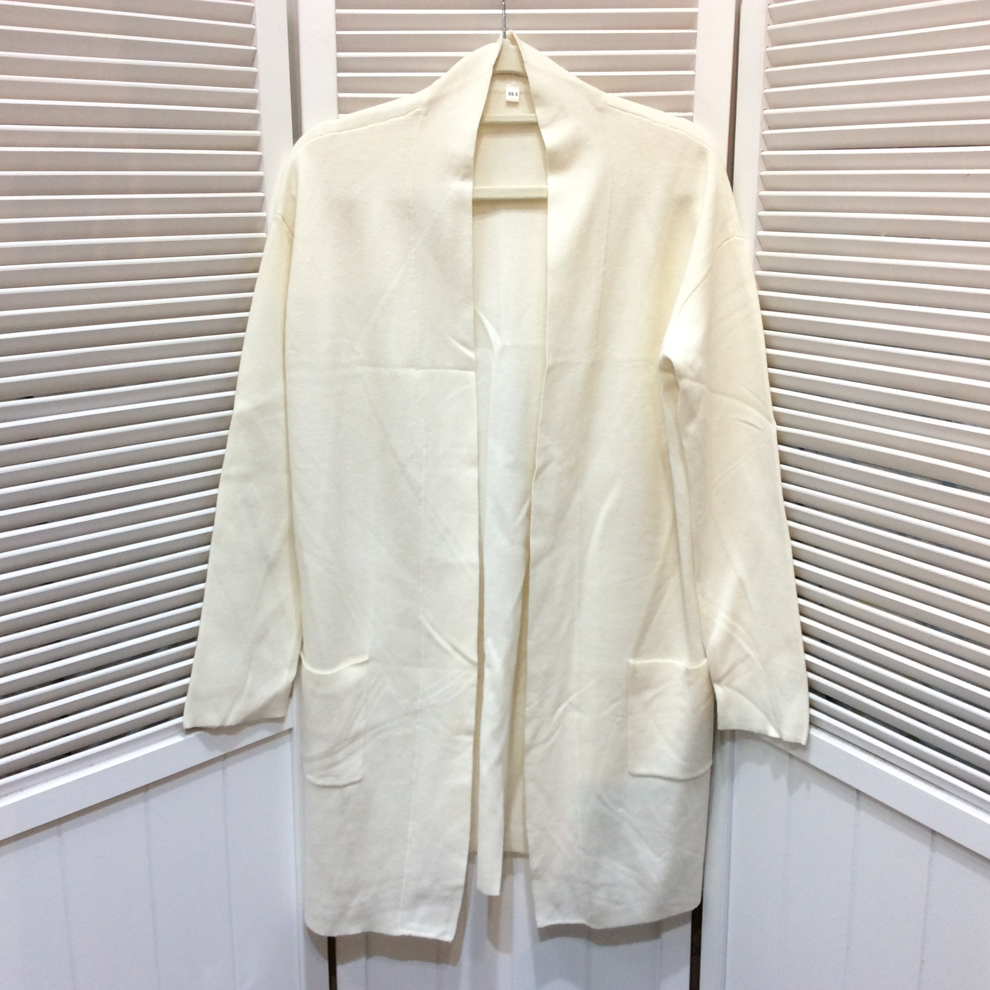 無印良品 レディース ロングカーディガン XS~S オフホワイト