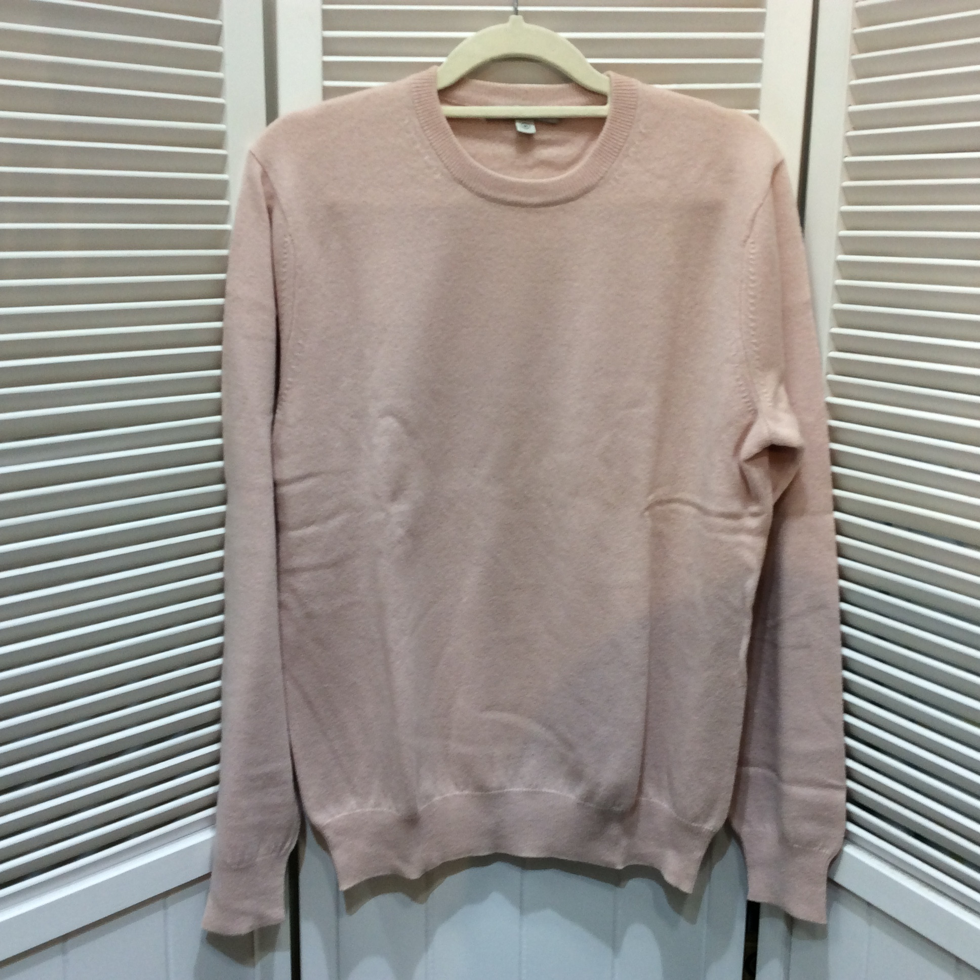 ユニクロ カシミヤセーター M ライトパープル系