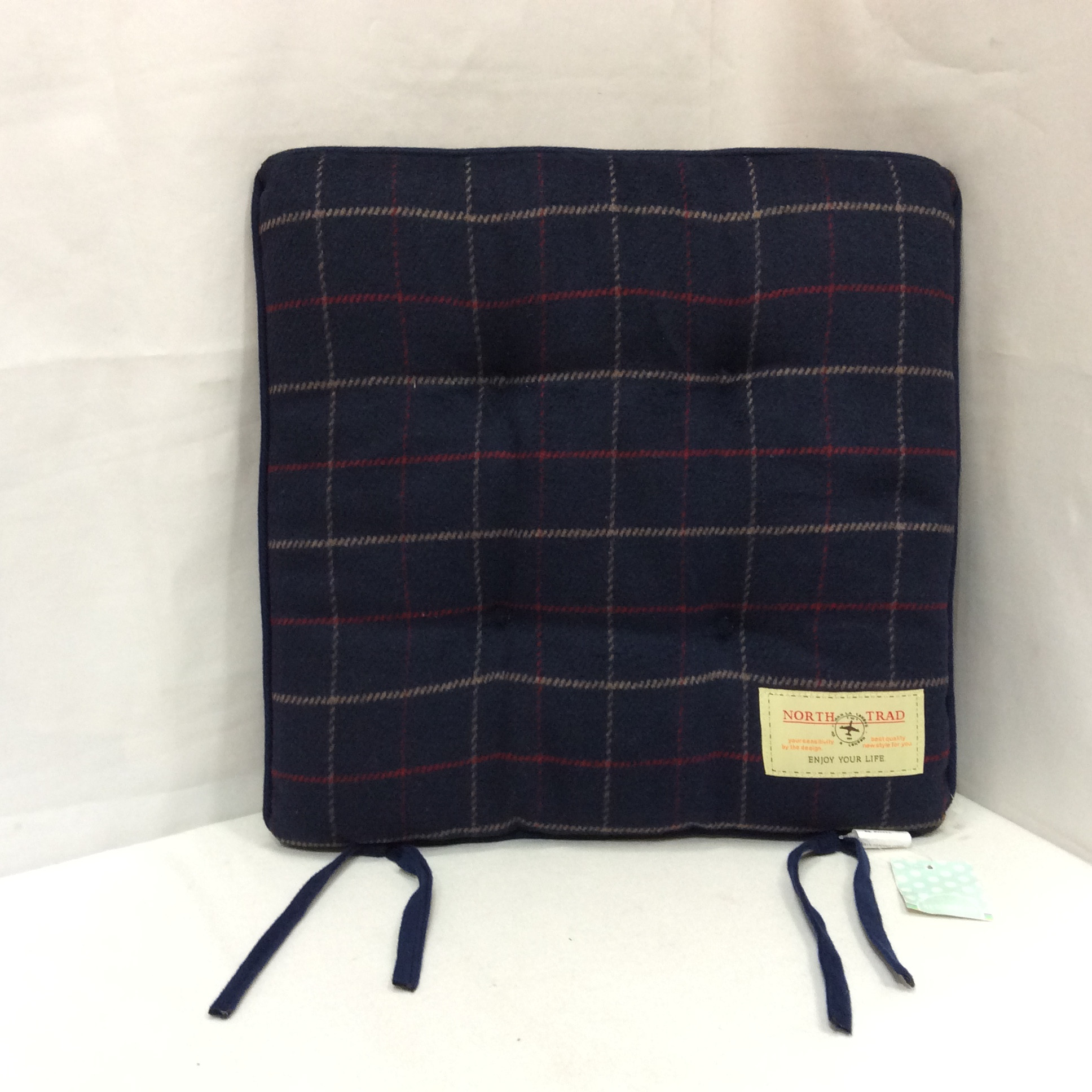 未使用 クッション  チェック柄