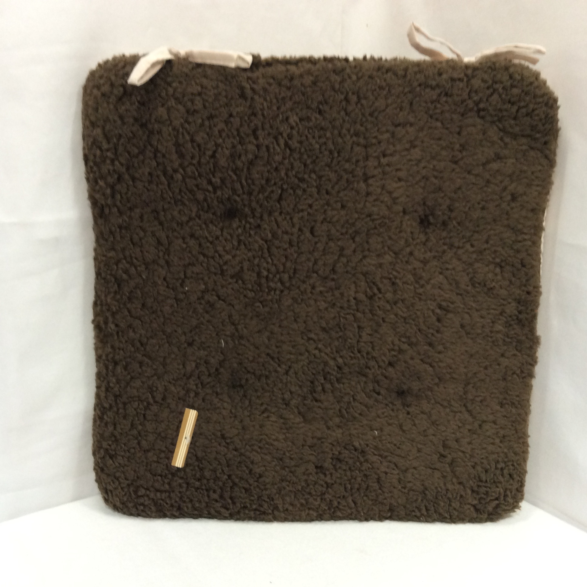 未使用 ボアクッション  茶