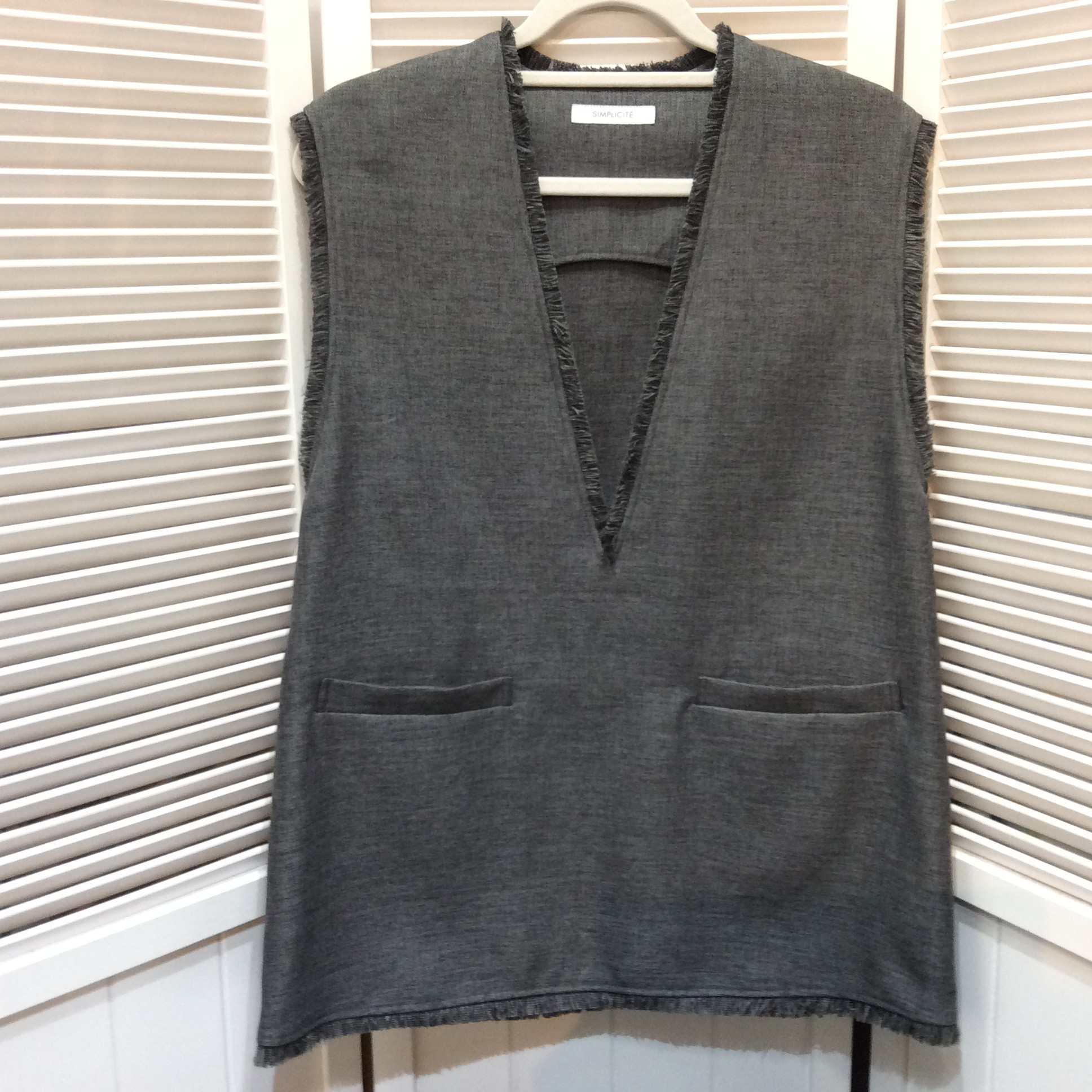 SIMPLICITE ベスト フリーサイズ    グレー  美品