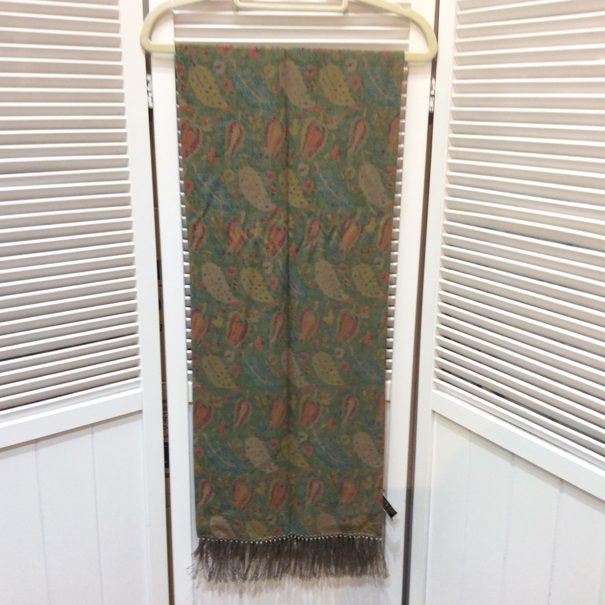 GIORGIO ARMANI ジョルジオ アルマーニ シルクストール グリーン柄