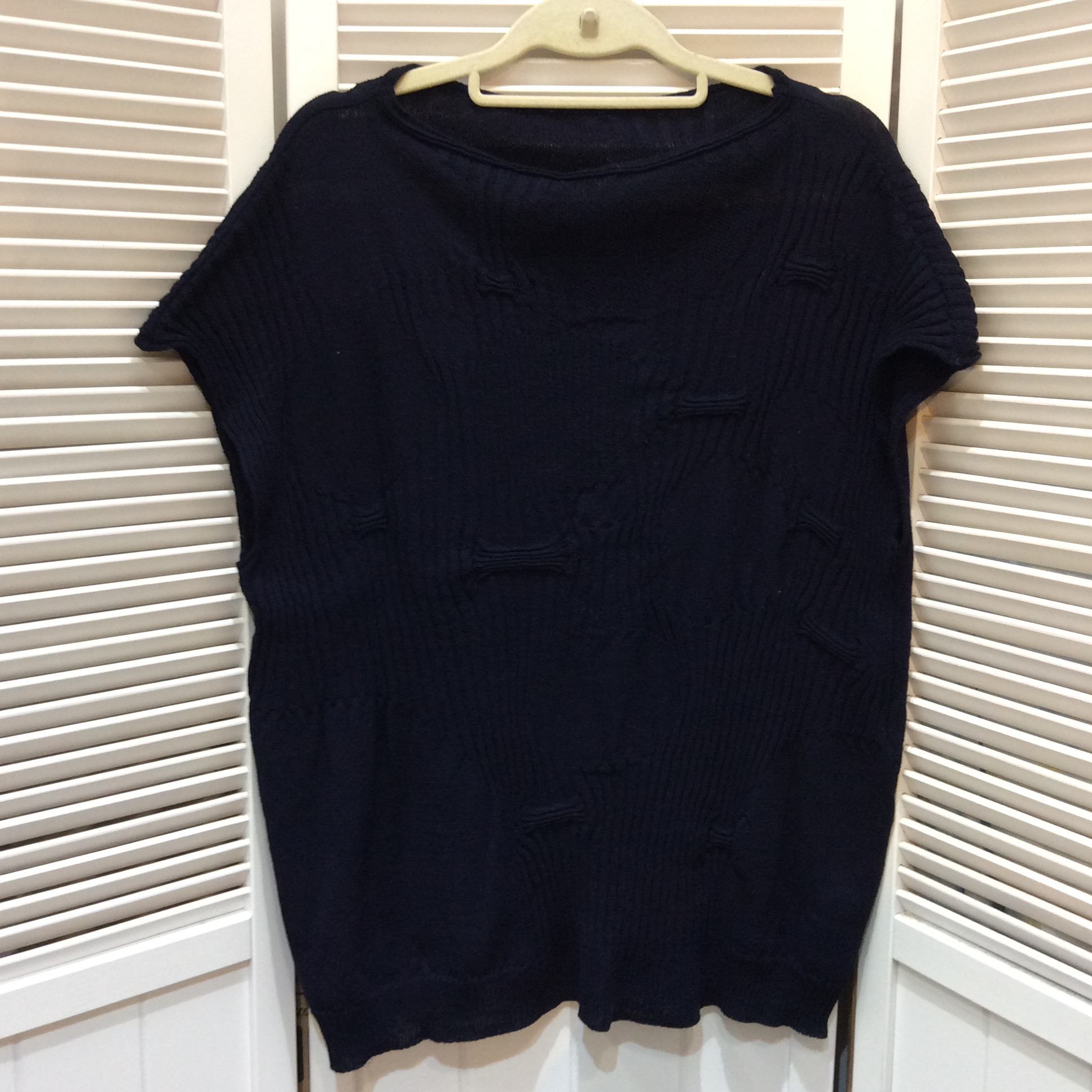 センソユニコ  ウールニットベスト サイズ38  ネイビー 美品