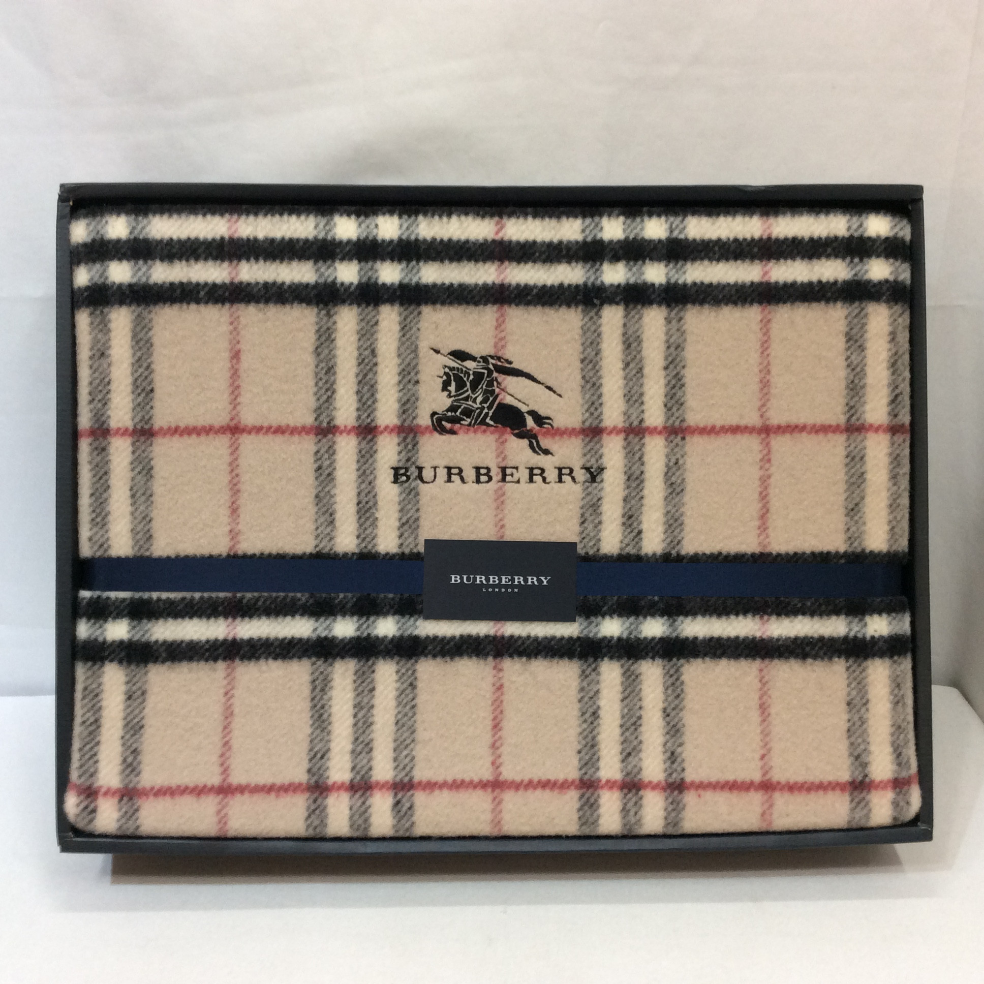 未使用☆バーバリー ウール毛布