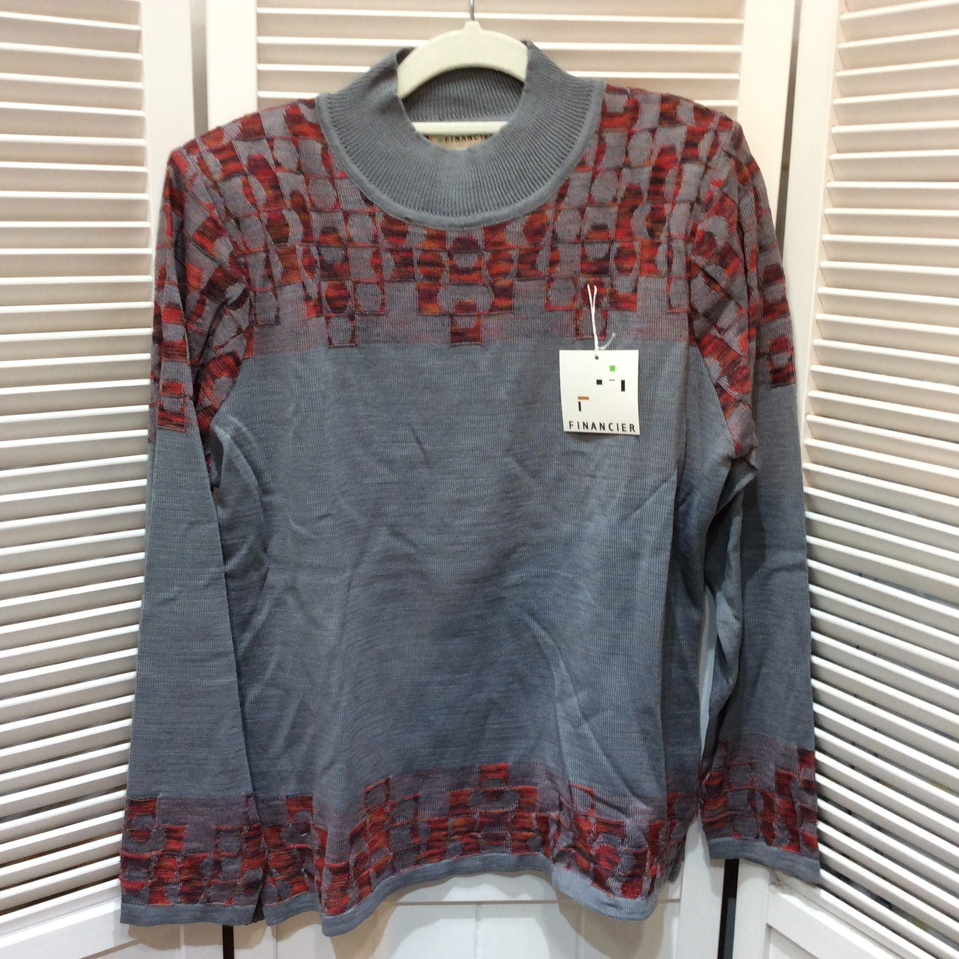 未使用☆FINANCIER フィナンシェ レディース タートルセーター M~Lグレー