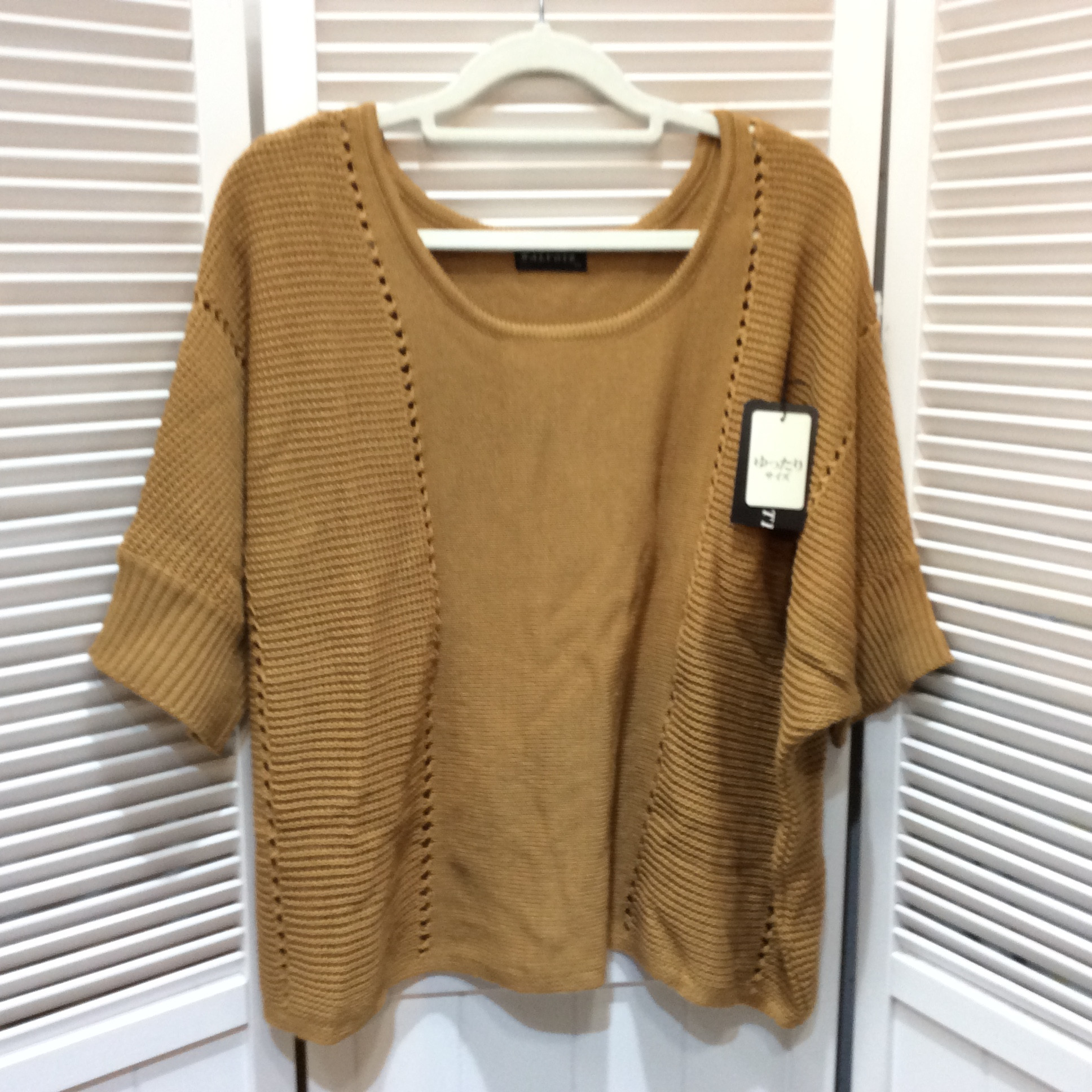 未使用☆WALVOTE ウォルヴォーテ 半袖セーター LL ブラウン系