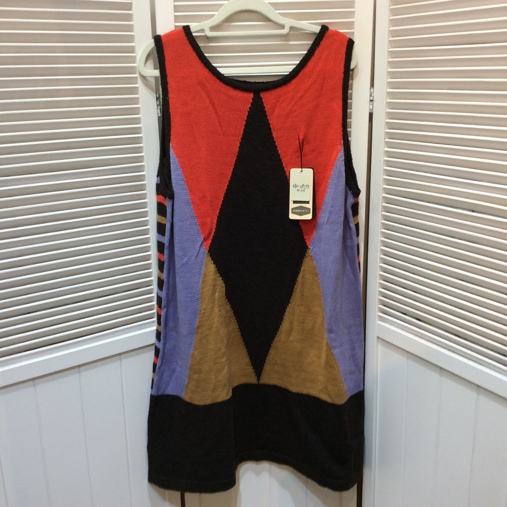 未使用☆WALVOTE ウォルヴォーテ ニット ロングベスト LL 前後着れます！