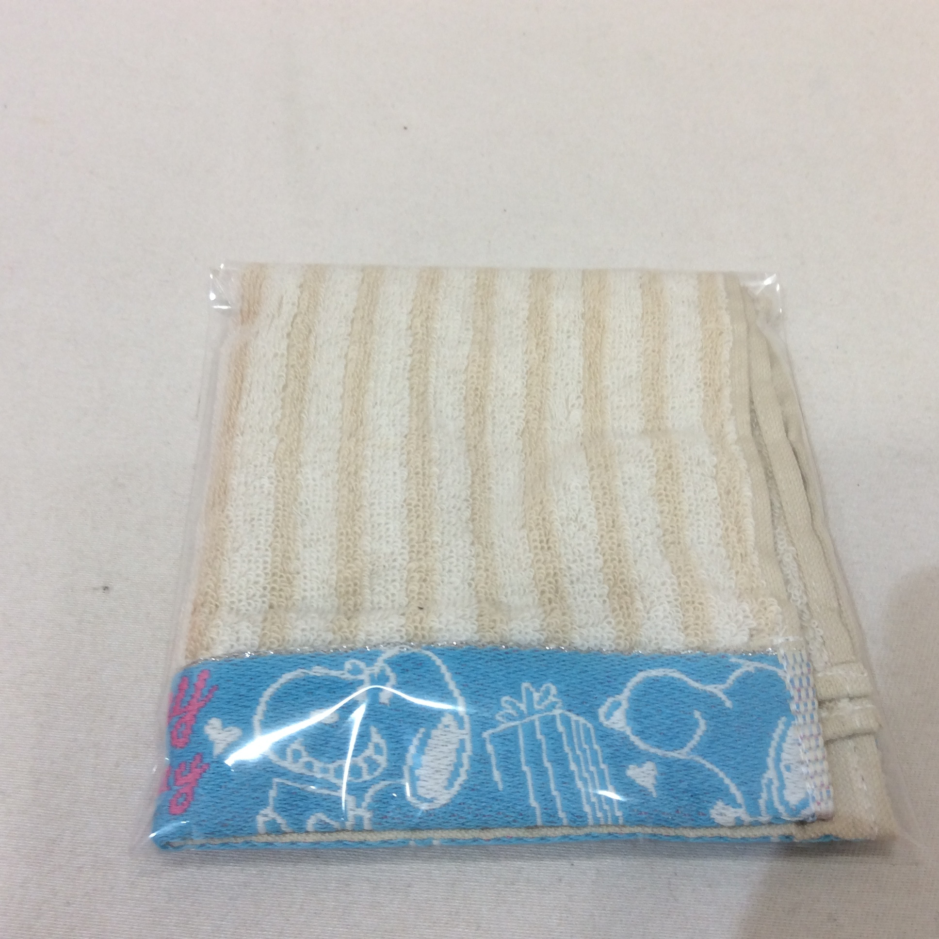 未使用 スヌーピー タオルハンカチ  ストライプ