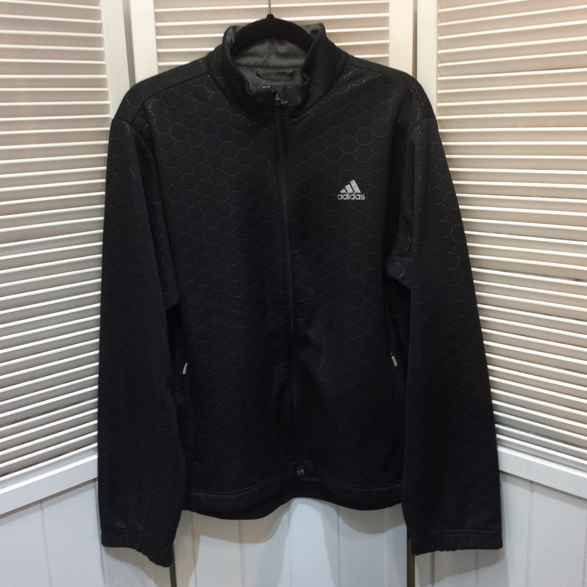 アディダス メンズ ジップアップ L ブラック