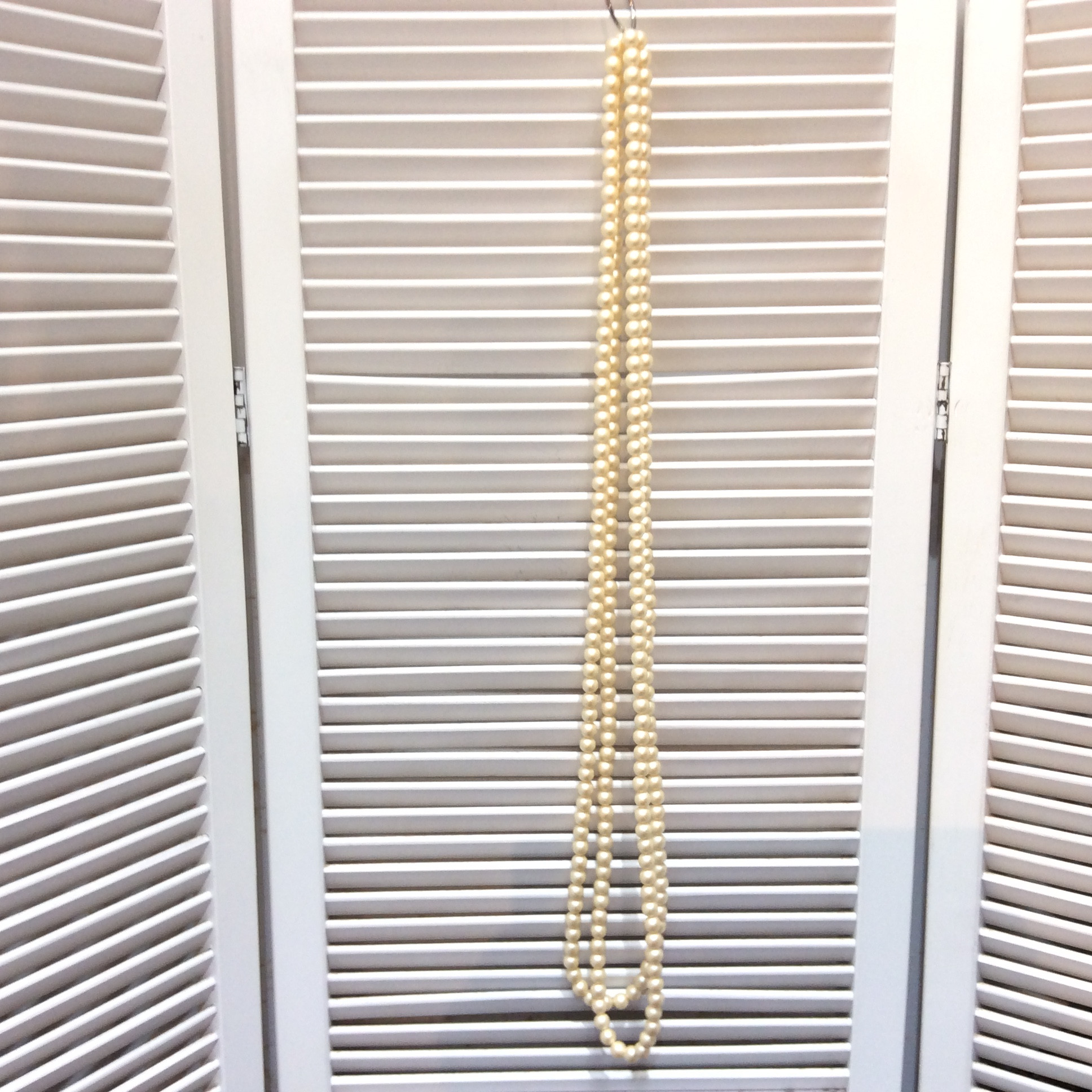 1連 コットンパールネックレス  