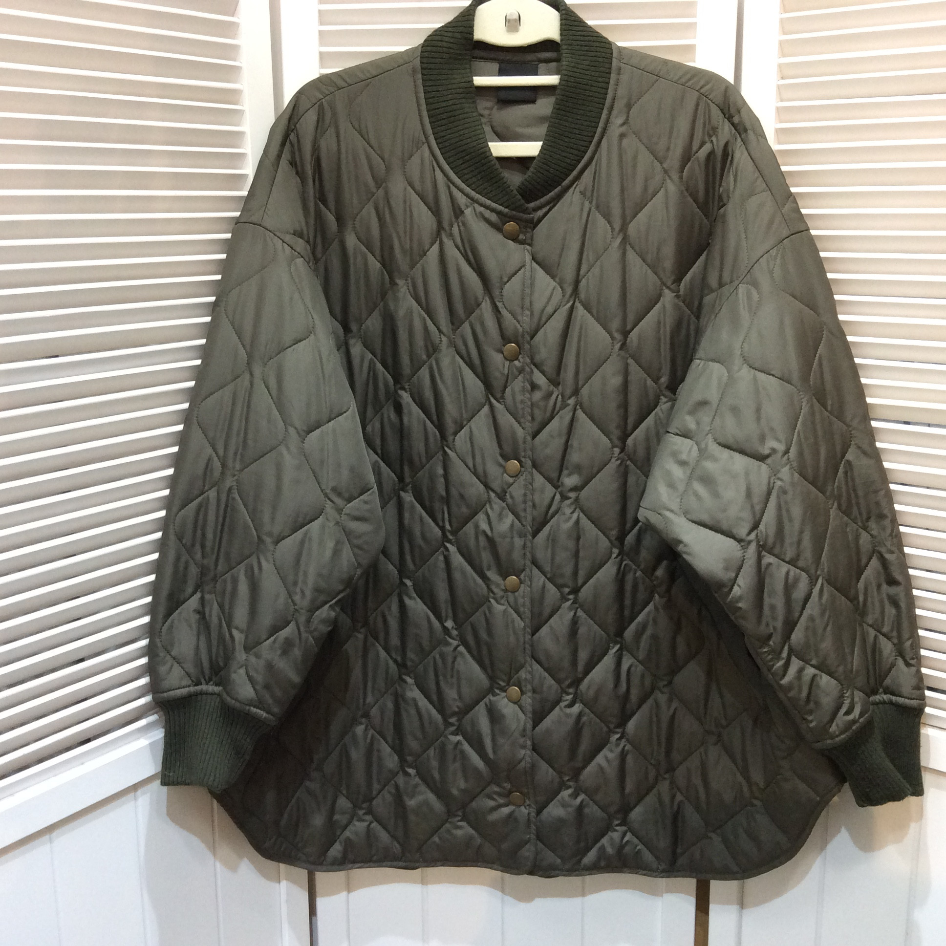 スピック＆スパン 中綿コート  サイズ38   カーキ