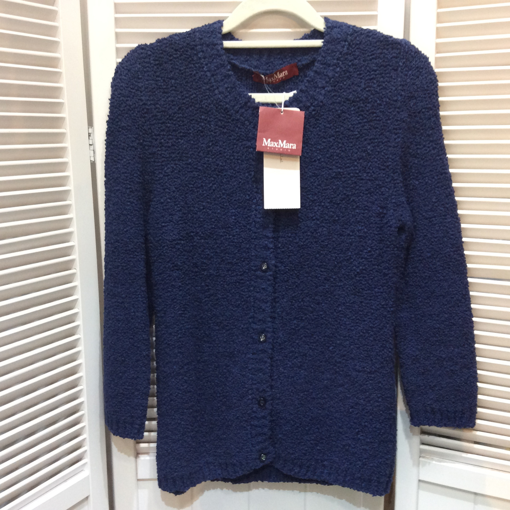 値下げ❗️未使用 マックスマーラ  STUDIO カーディガン Sサイズ ネイビー