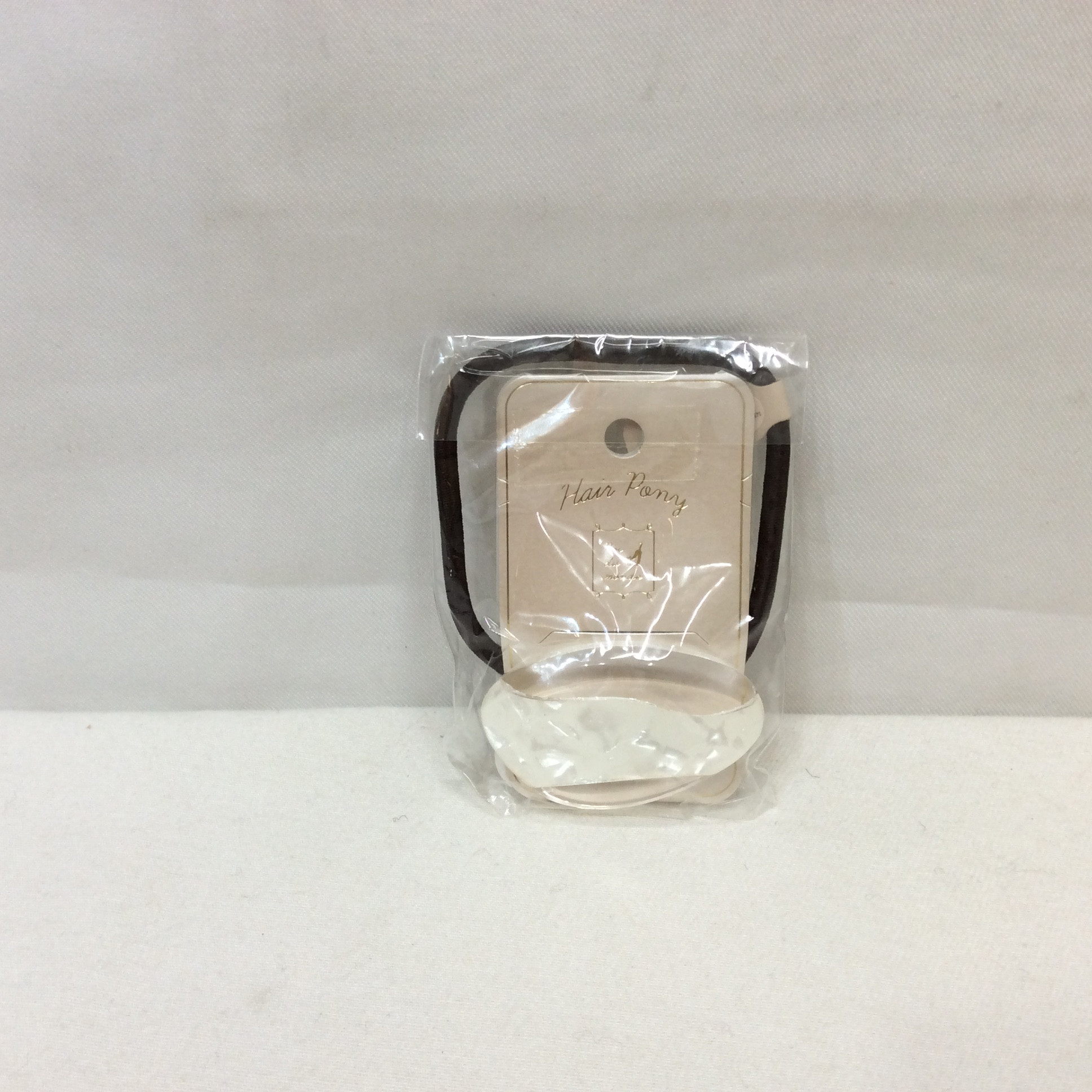 未使用 ヘアゴム  ホワイト／シェルタイプ