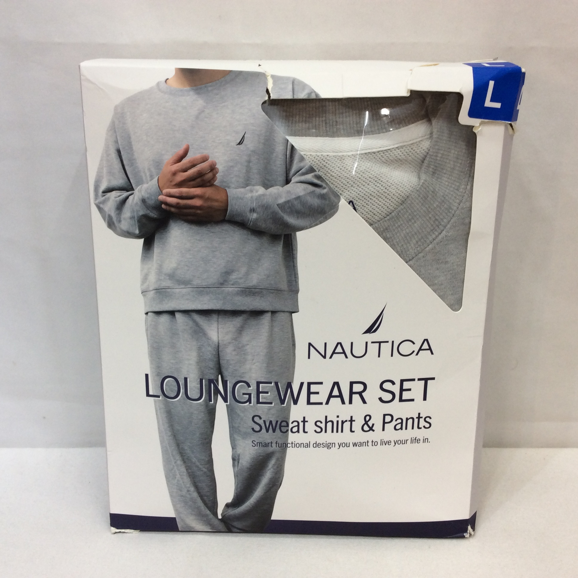 新品☆ノーティカ メンズ ラウンジウェアセット L グレー 箱入り