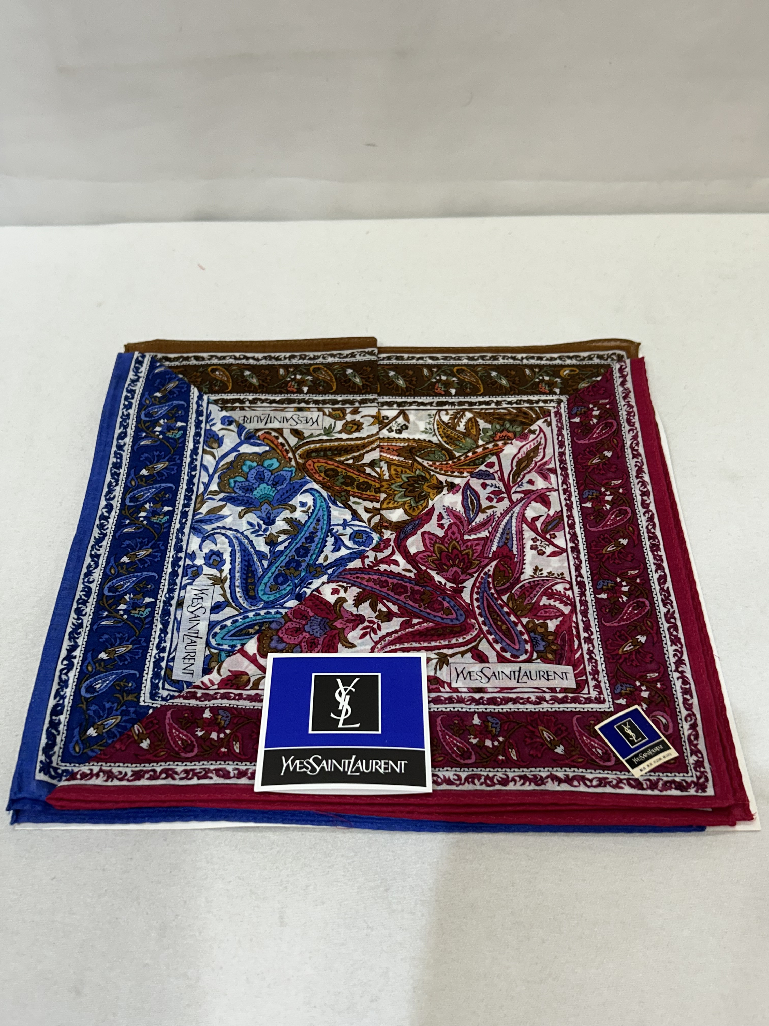 未使用 サンローラン ハンカチ3枚セット