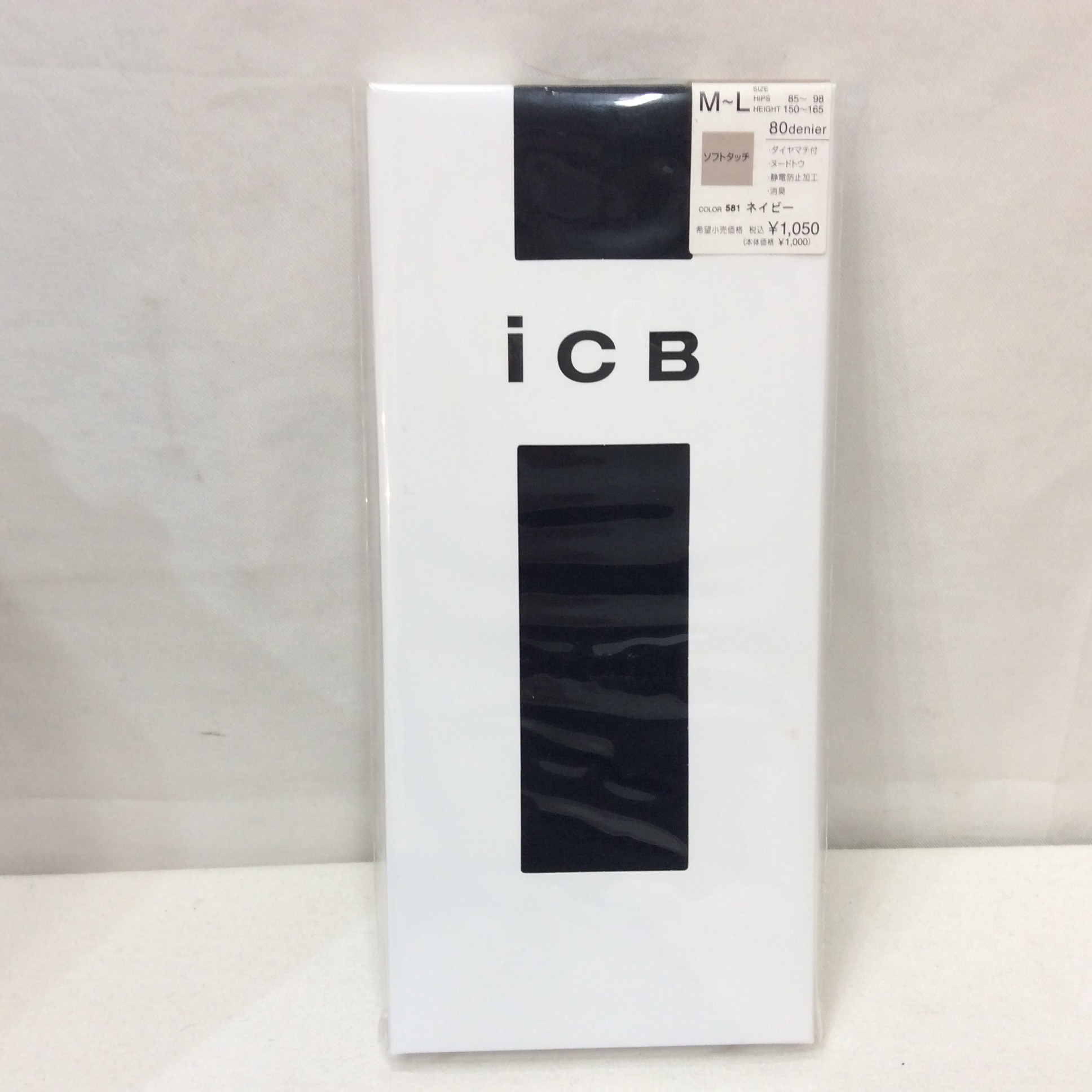未使用 iCB 80デニールタイツ M〜L ネイビー