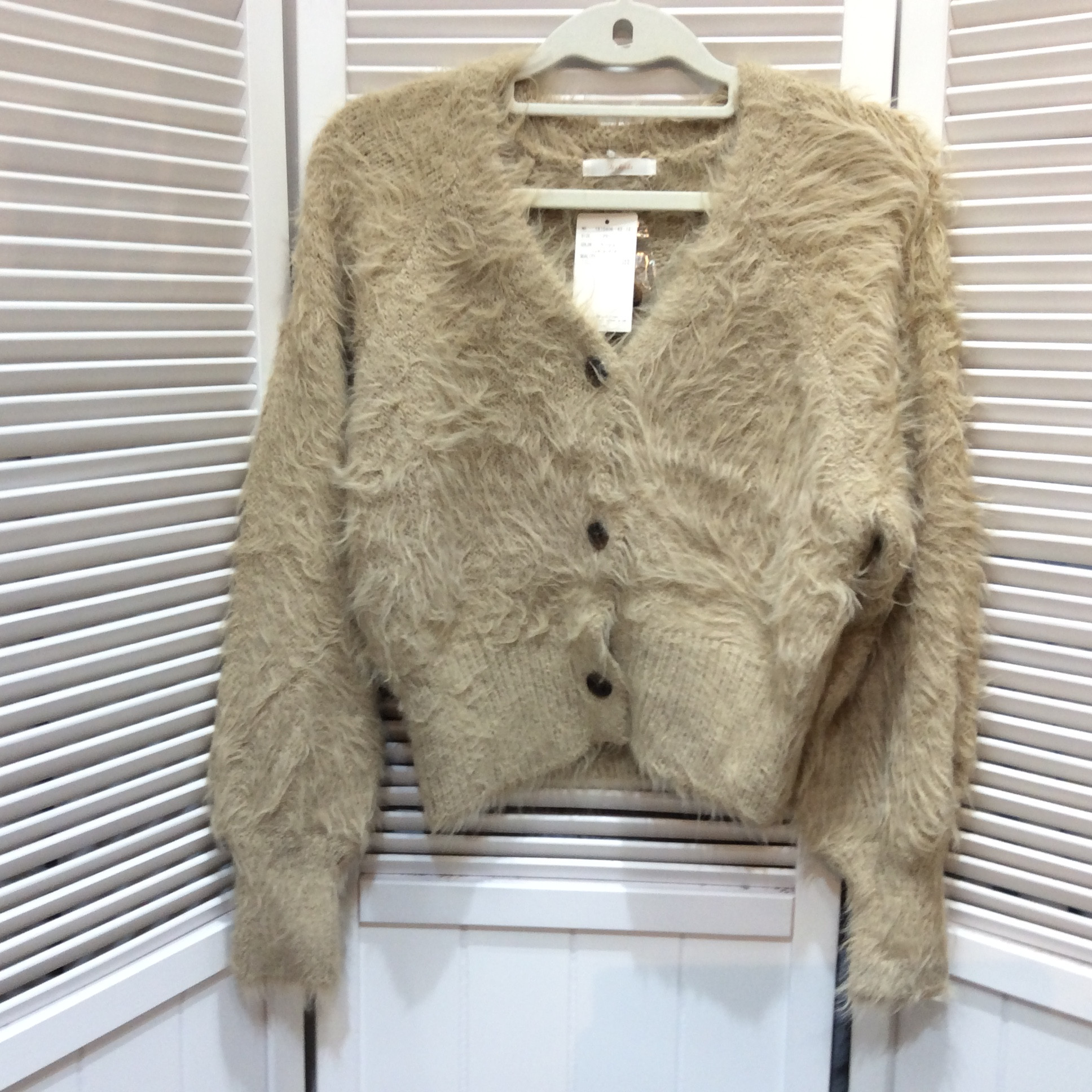未使用 Techichi シャギーカーディガン フリーサイズ   ベージュ