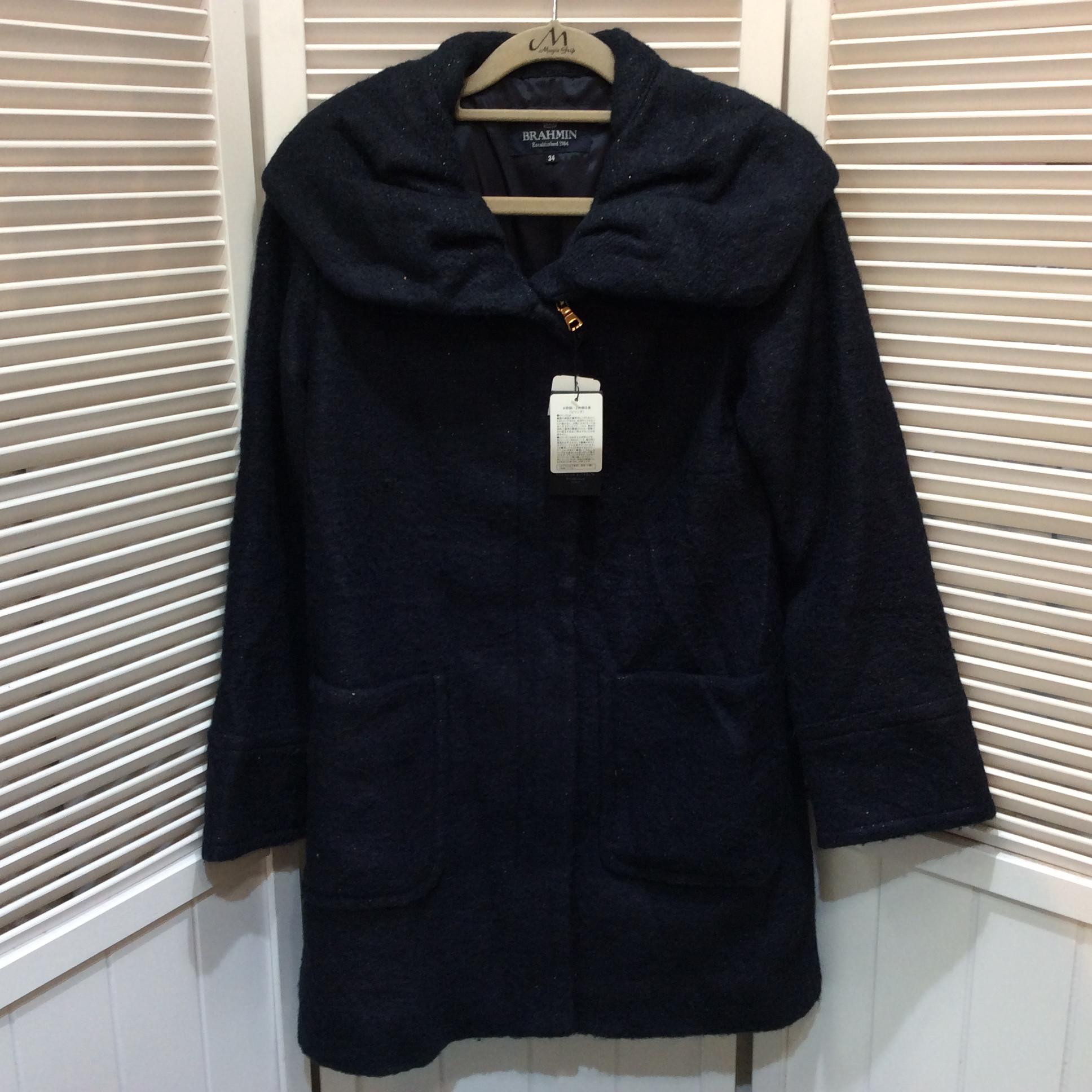 BRAHMIN ブラーミン レディース コート 34 ネイビー ラメ