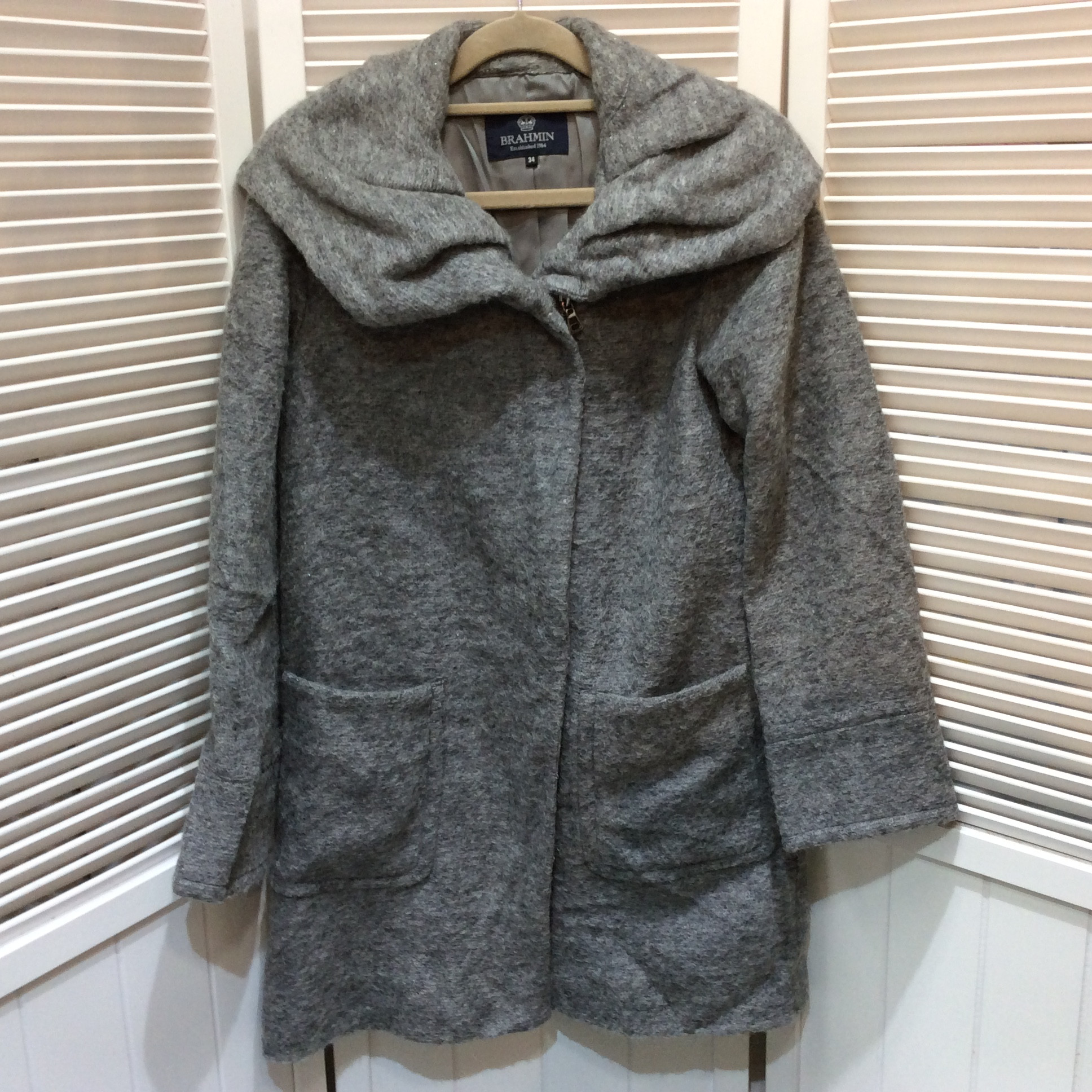 BRAHMIN ブラーミン レディース コート 34 グレー ラメ