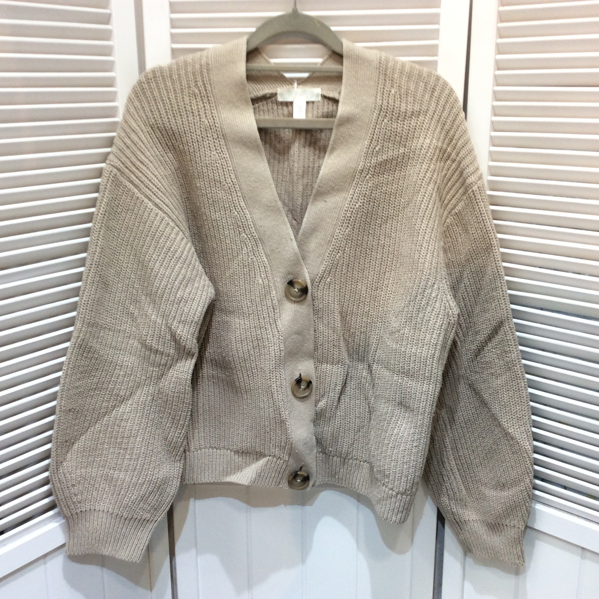 H&M エイチアンドエム カーディガン M ベージュ