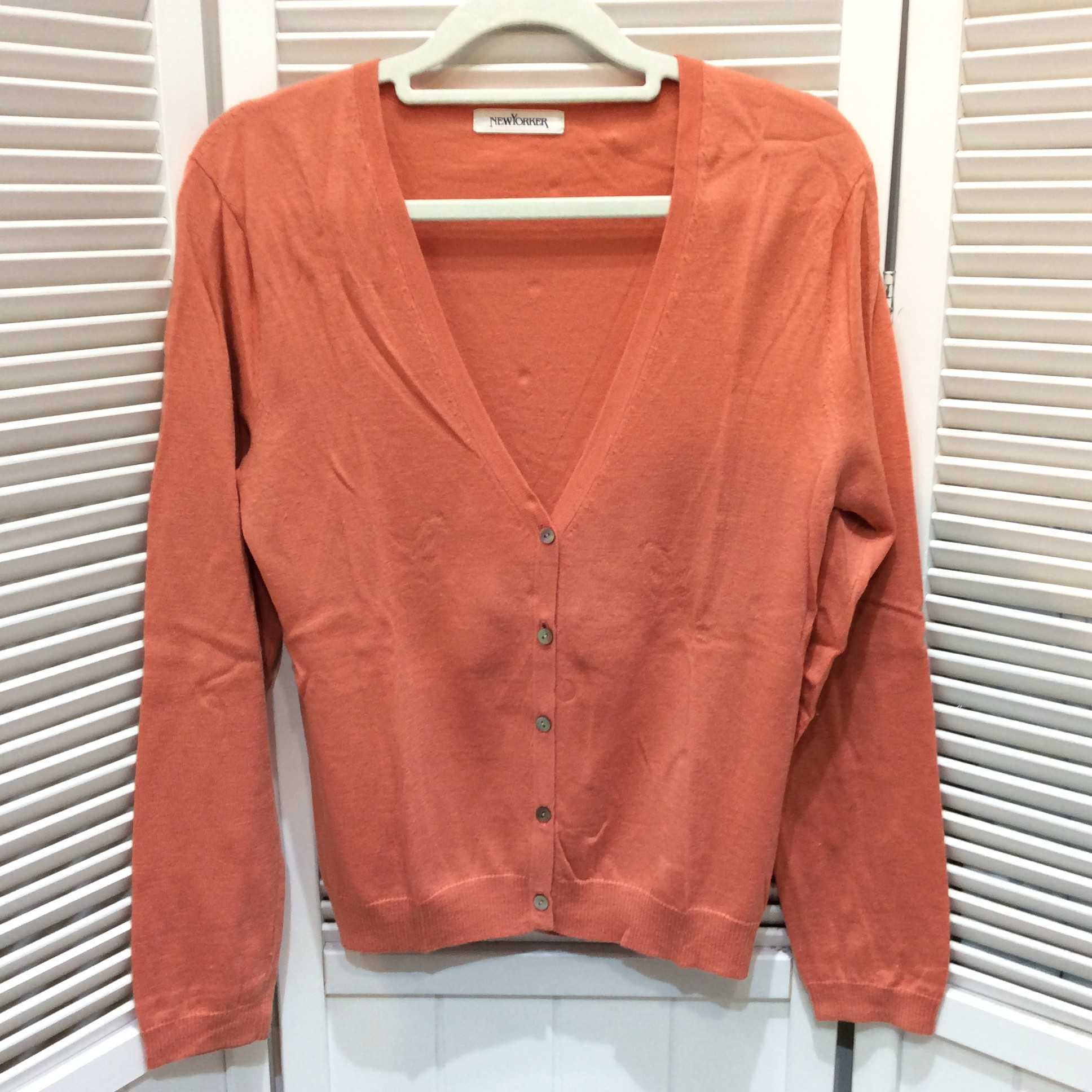 NEWYORKER ニューヨーカー カシミヤカーディガン L ピンク