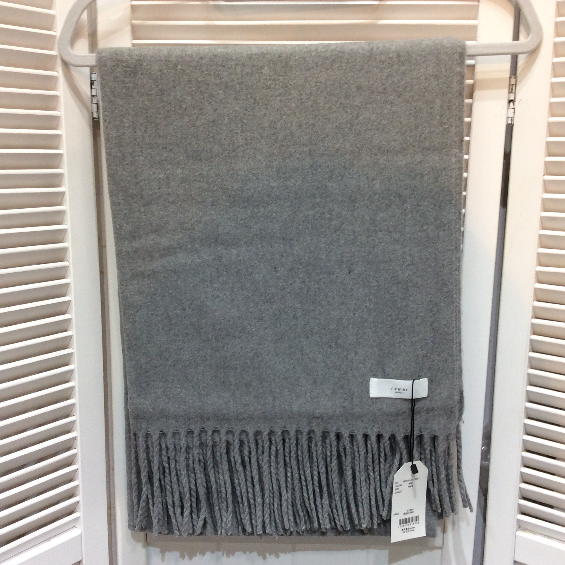 未使用☆remer 大判ストール グレー