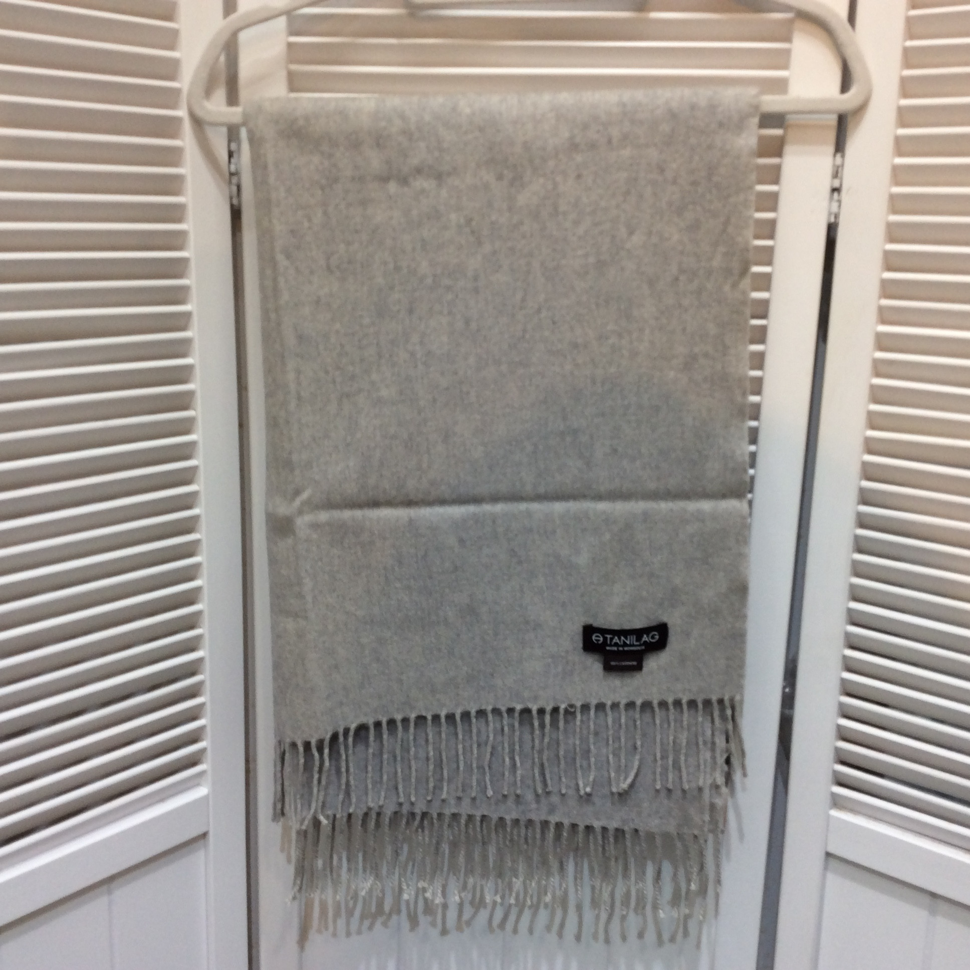 未使用☆TANILAG カシミヤ大判ストール グレー