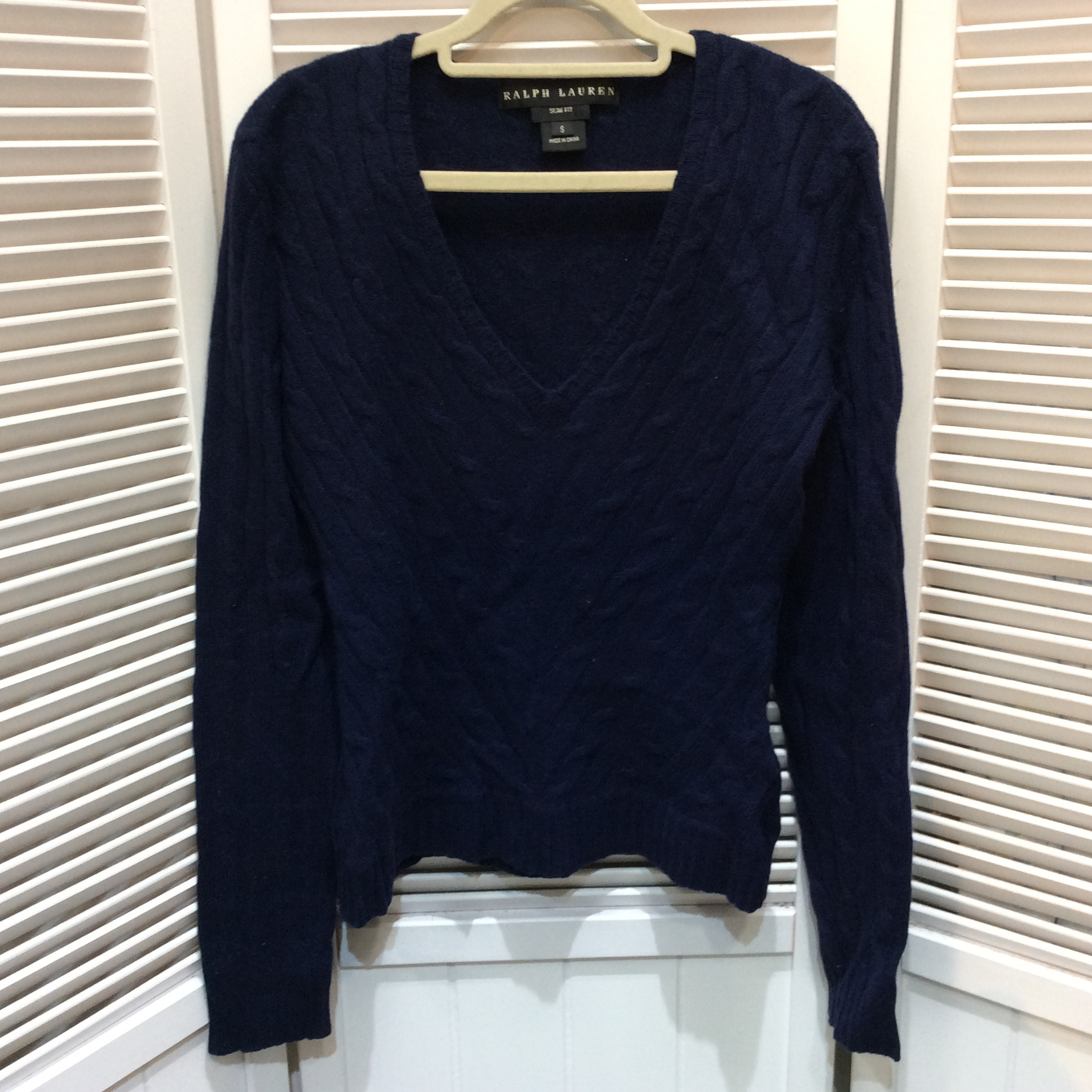 RALPH LAUREN ラルフローレン カシミヤセーター S ネイビー