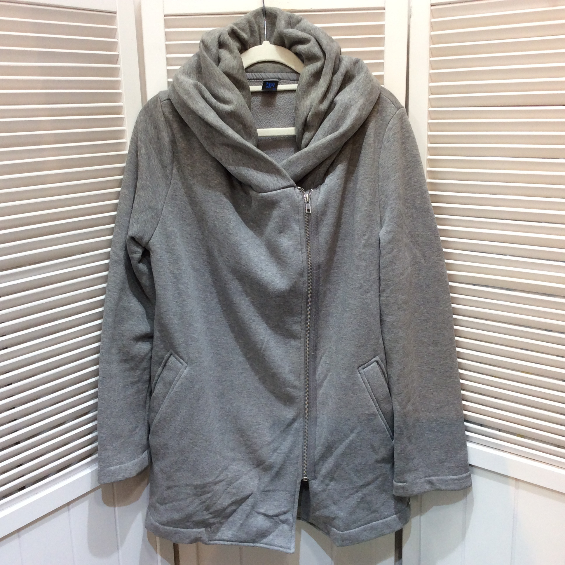 BEATRICE ベアトリス 裏起毛ロングパーカー 38 グレー