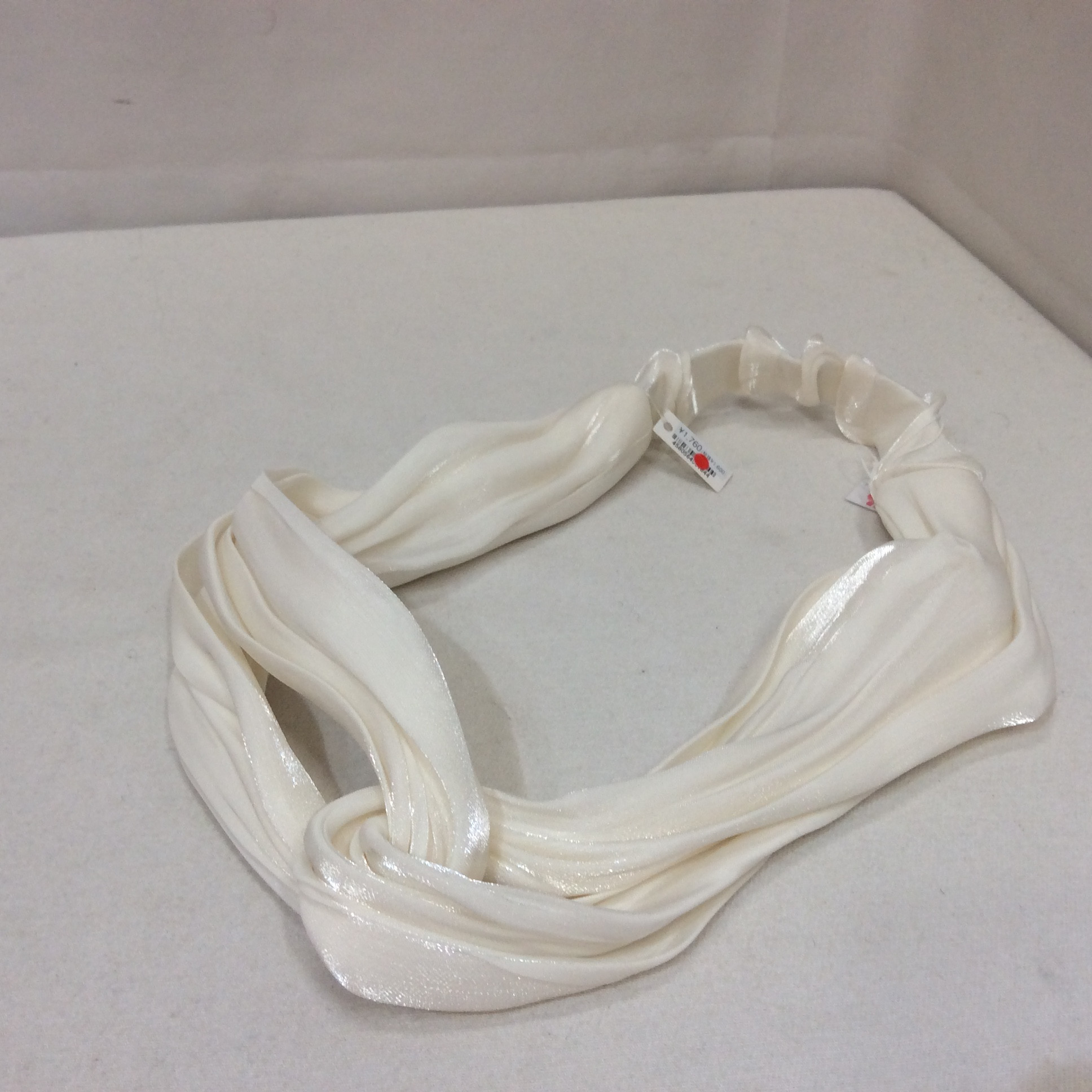 新品 ターバン  ホワイトラメ