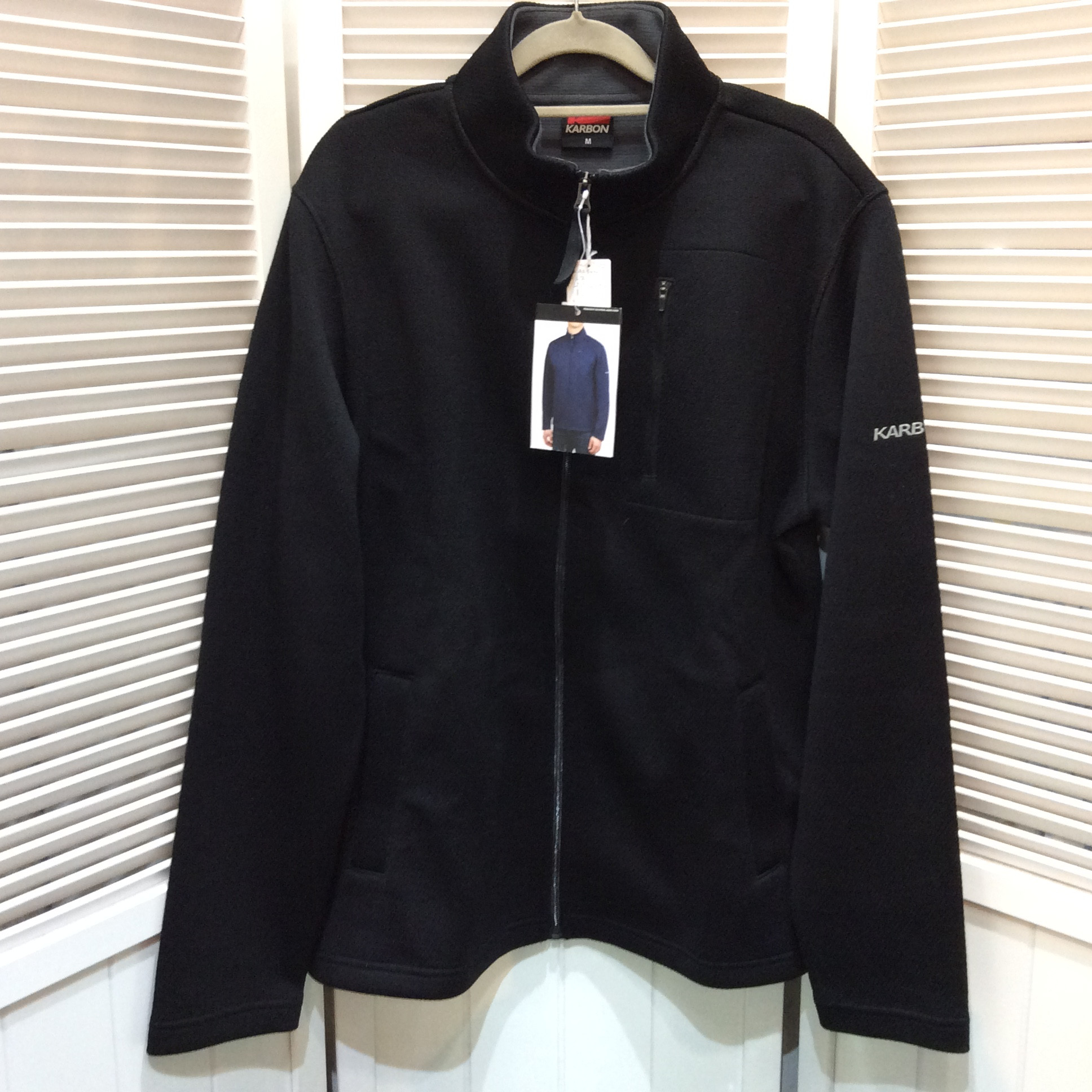 未使用 コストコ／KARBON ジップアップ メンズM 黒