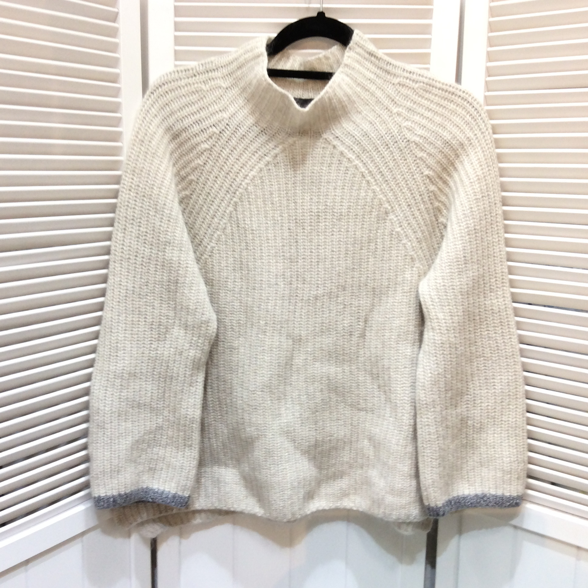 ボアデブローニュ モヘヤ混セーター フリーサイズ   アイボリー  (エムアンドキョウコ） 日本製