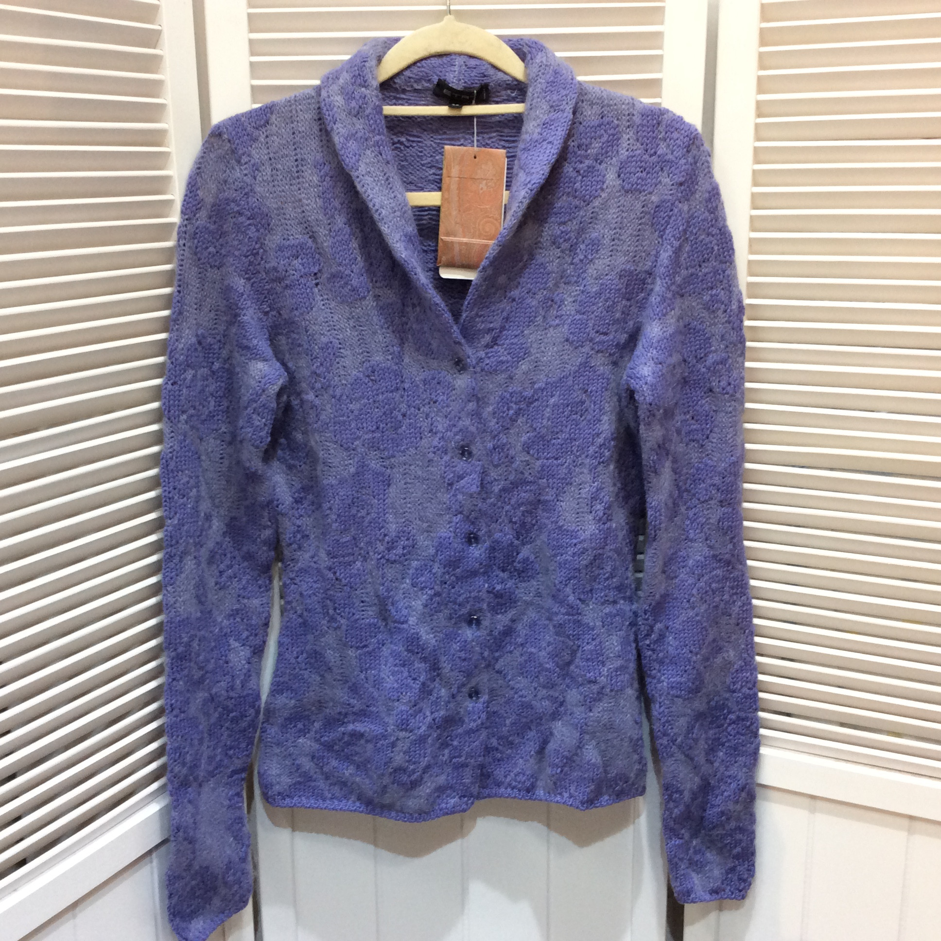 未使用☆ETRO エトロ レディース 長袖カーディガン 42 パープル