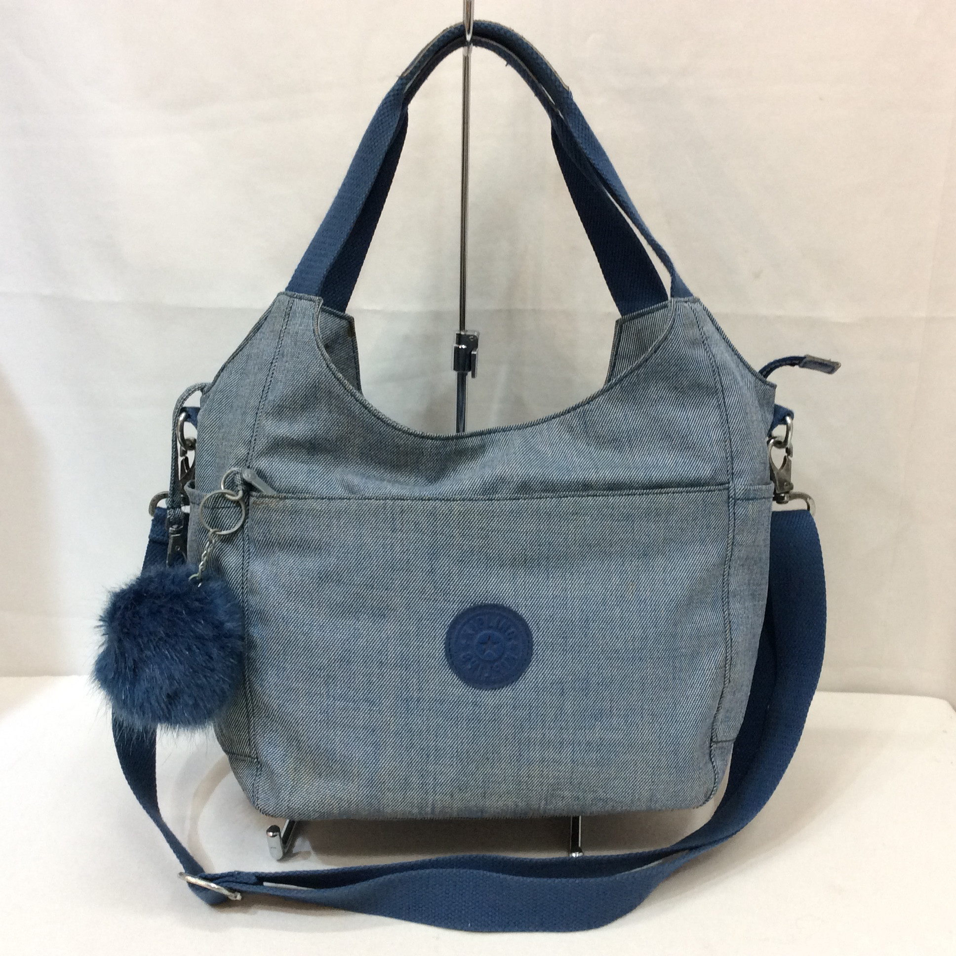 キプリング ショルダー付き 2WAYバッグ ブルー