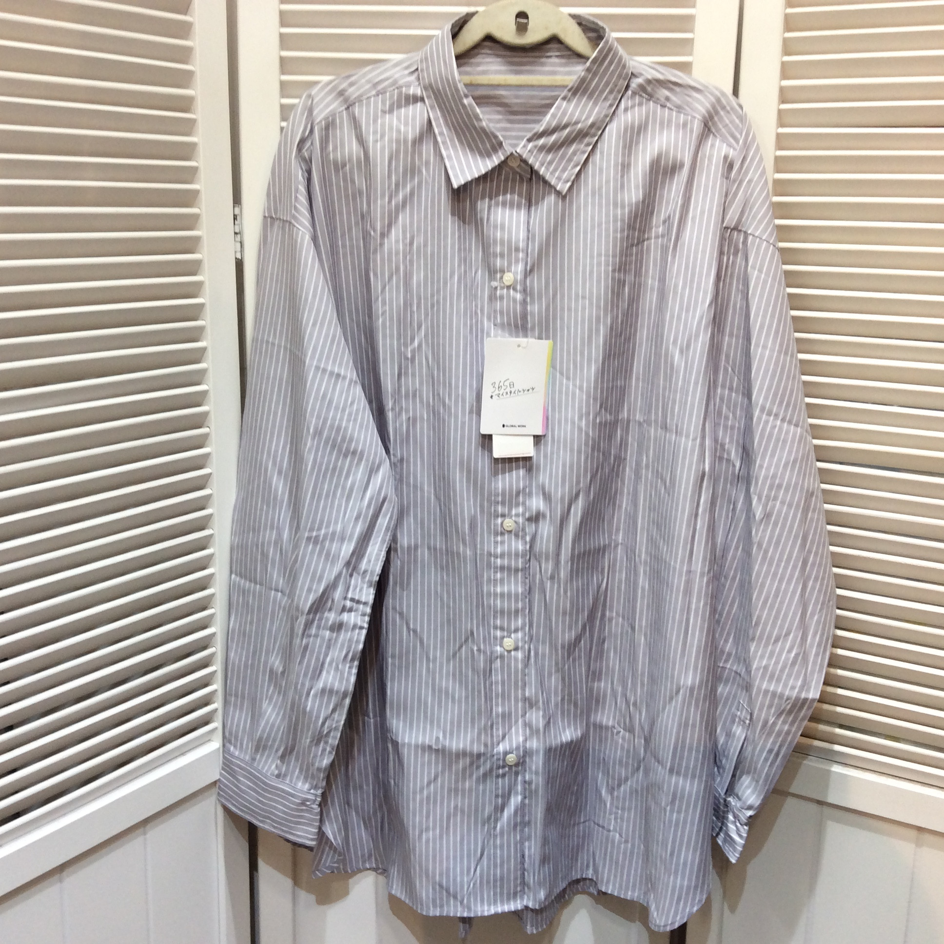 未使用 GLOBAL WORK ブラウス  サイズXL  ストライプ