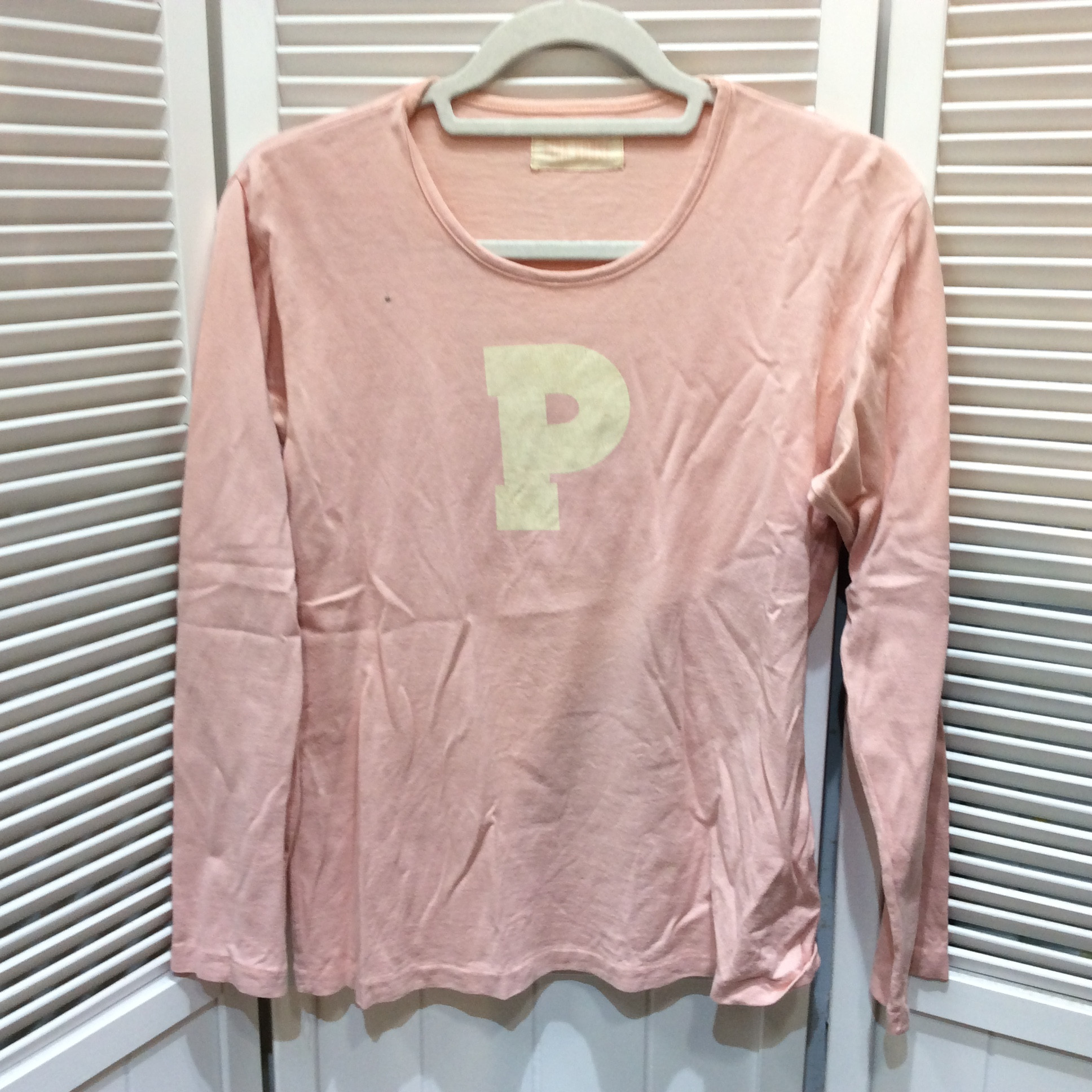 PINK HOUSE ピンクハウス ロンT 長袖Tシャツ ピンク シミあり