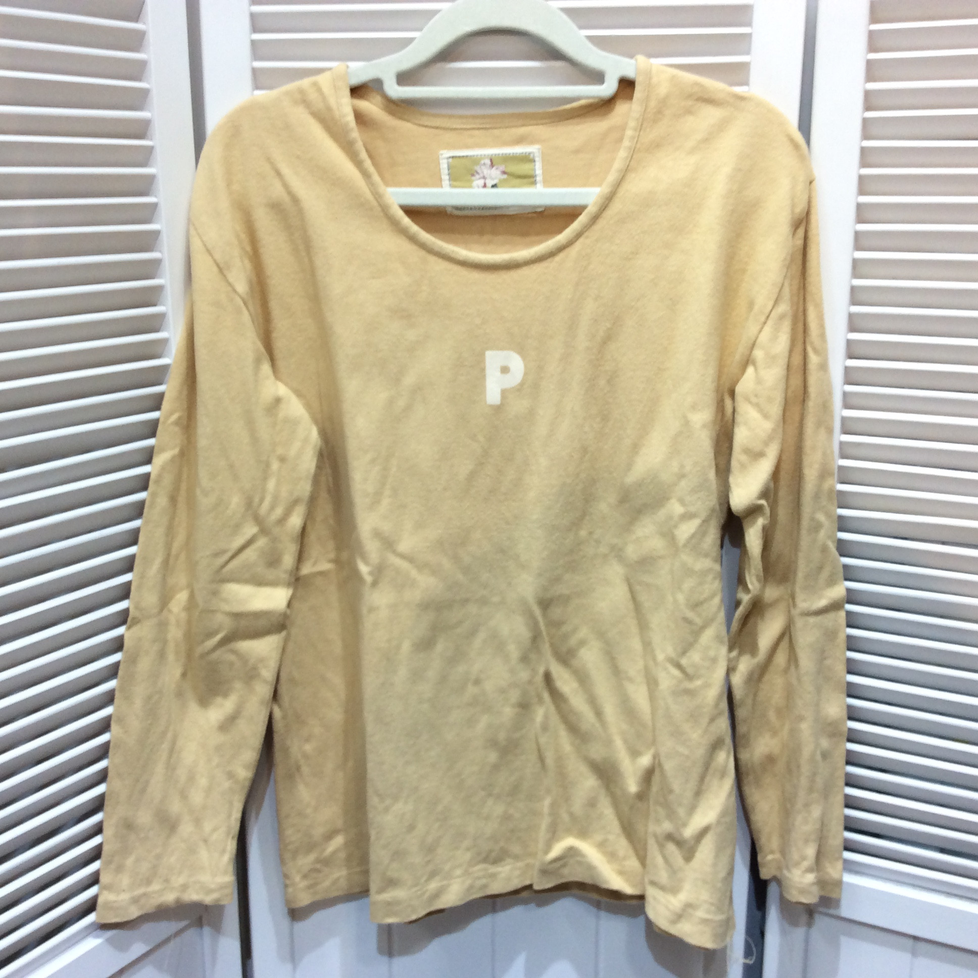 PINK HOUSE ピンクハウス ロンT 長袖Tシャツ アイボリー系 シミあり