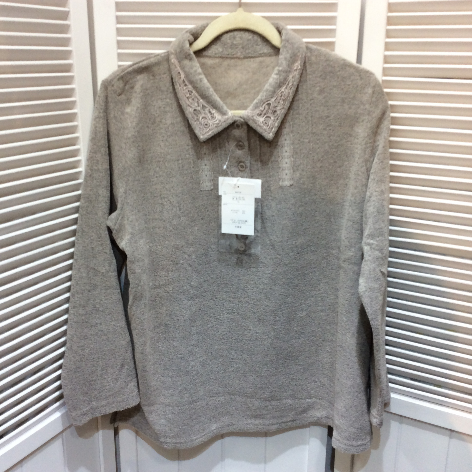 未使用☆裏起毛シャツ LL グレー