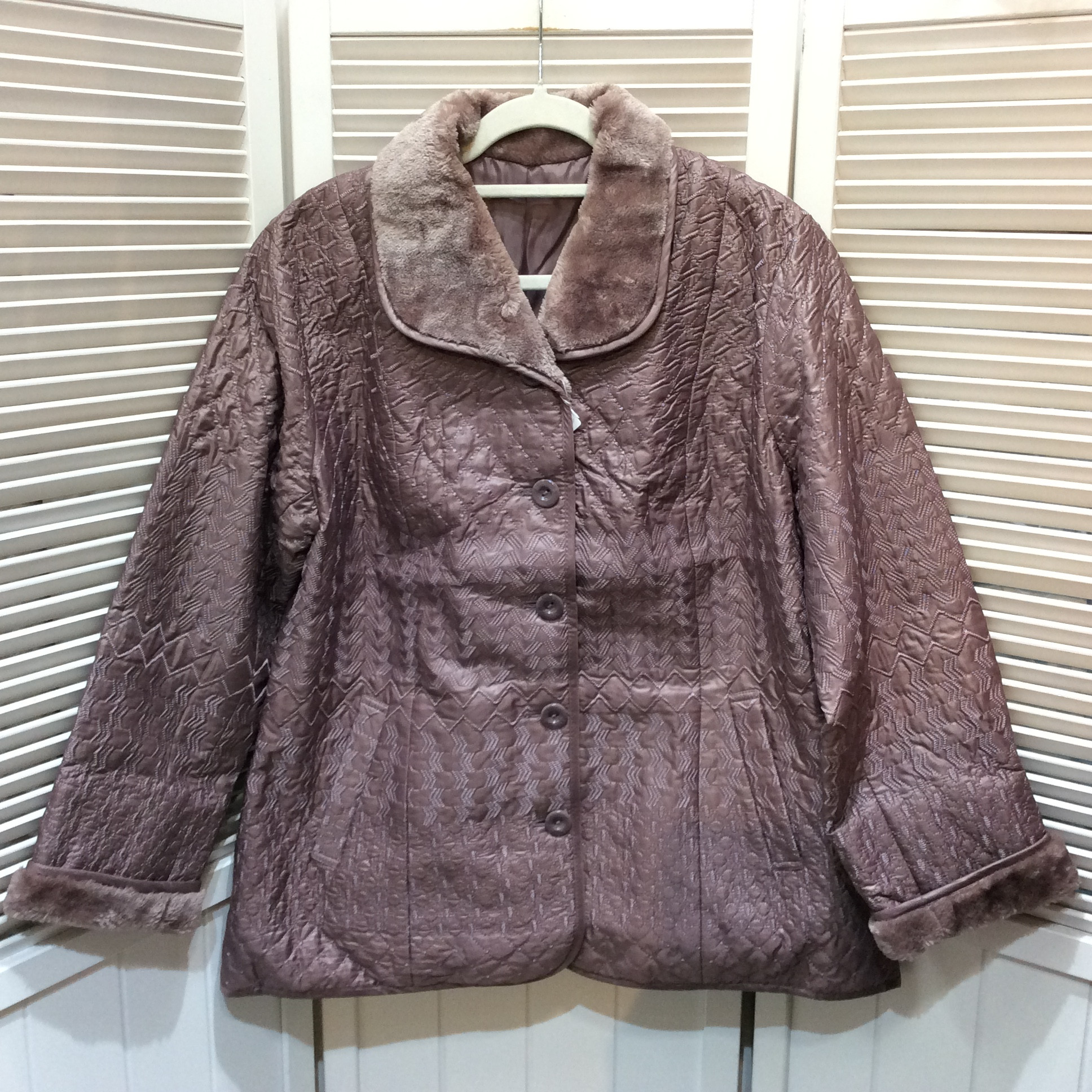 未使用☆中綿キルティングコート 3L パープル