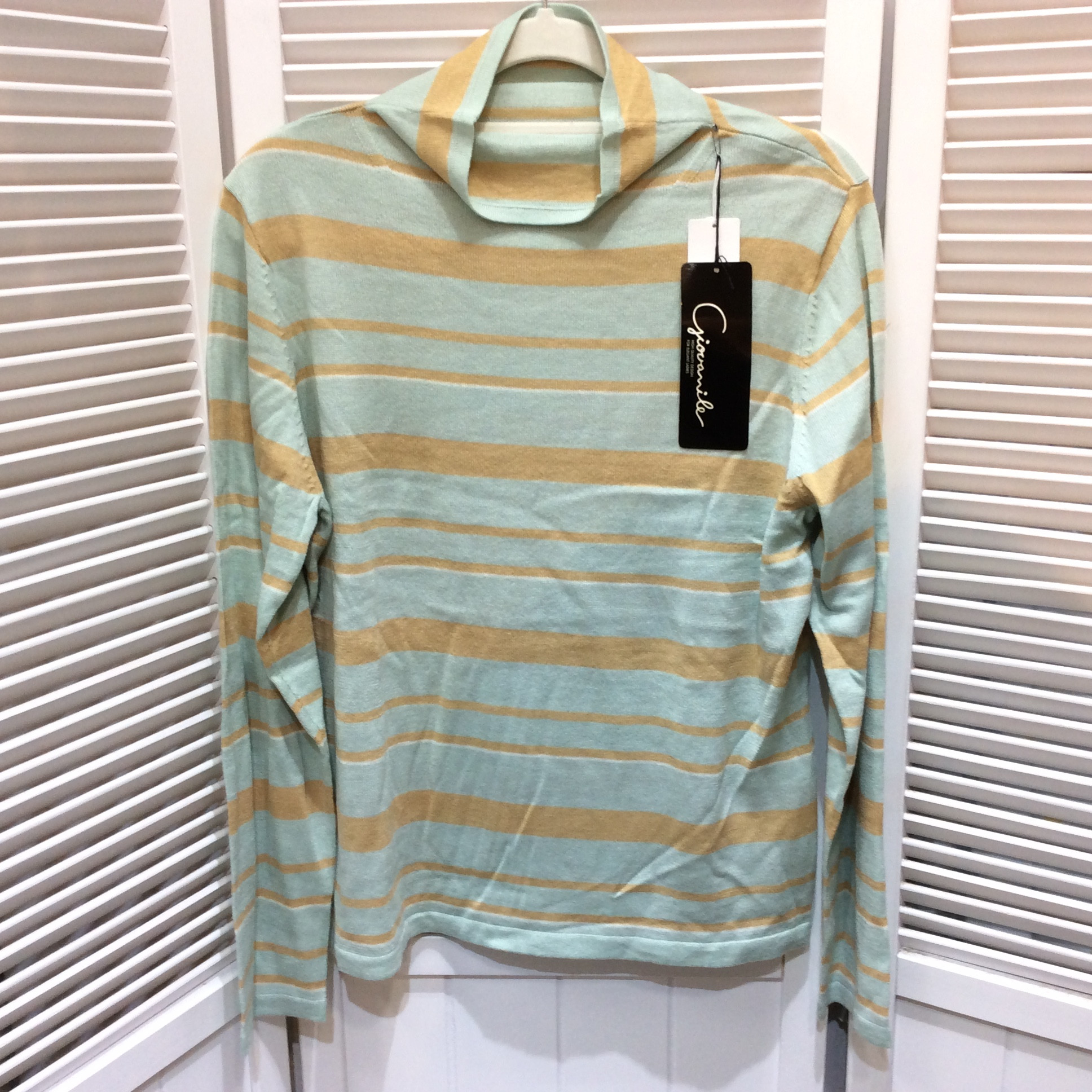 未使用☆カシミヤ混セーター LL ミント系