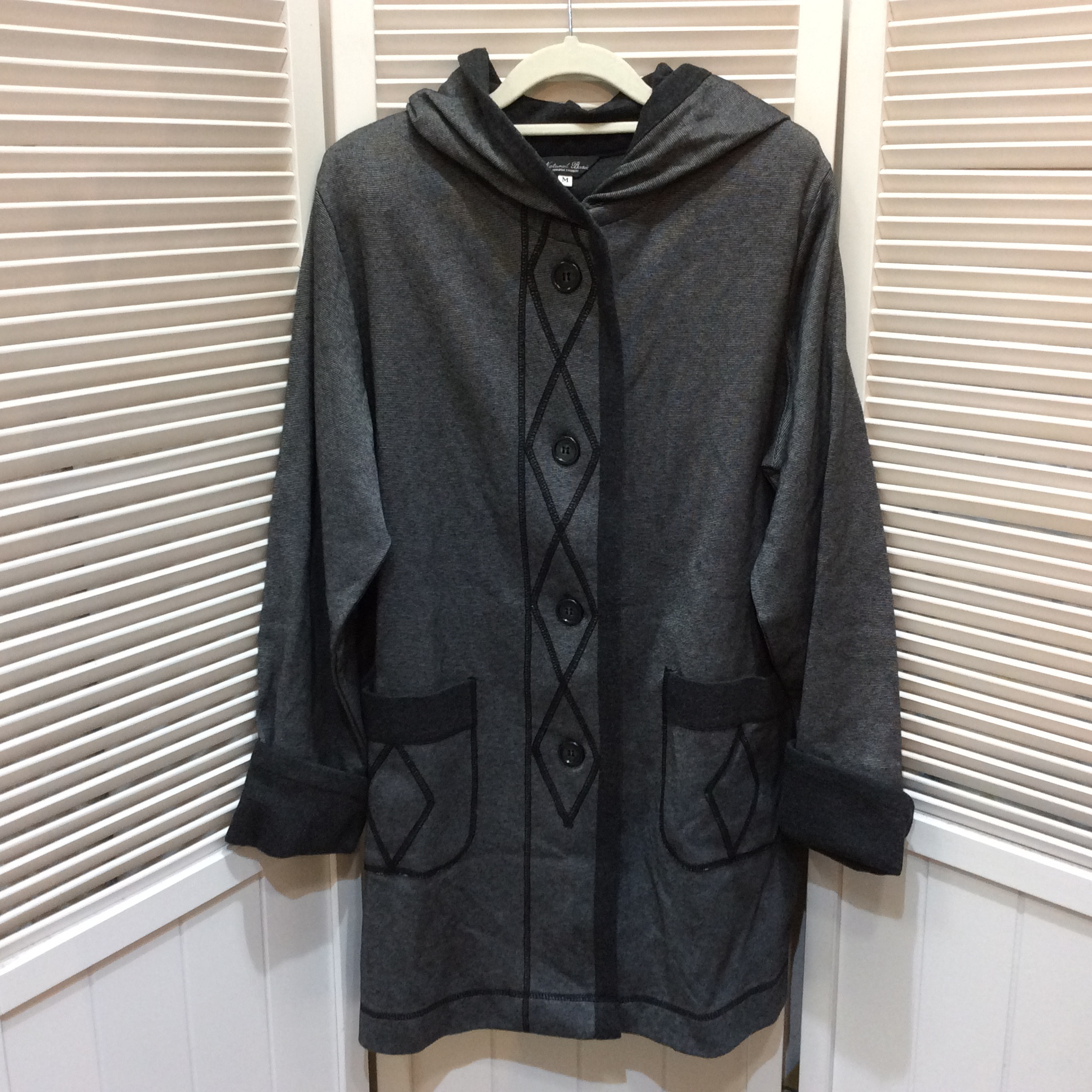 未使用☆ベルーナ フード付きコート M グレー