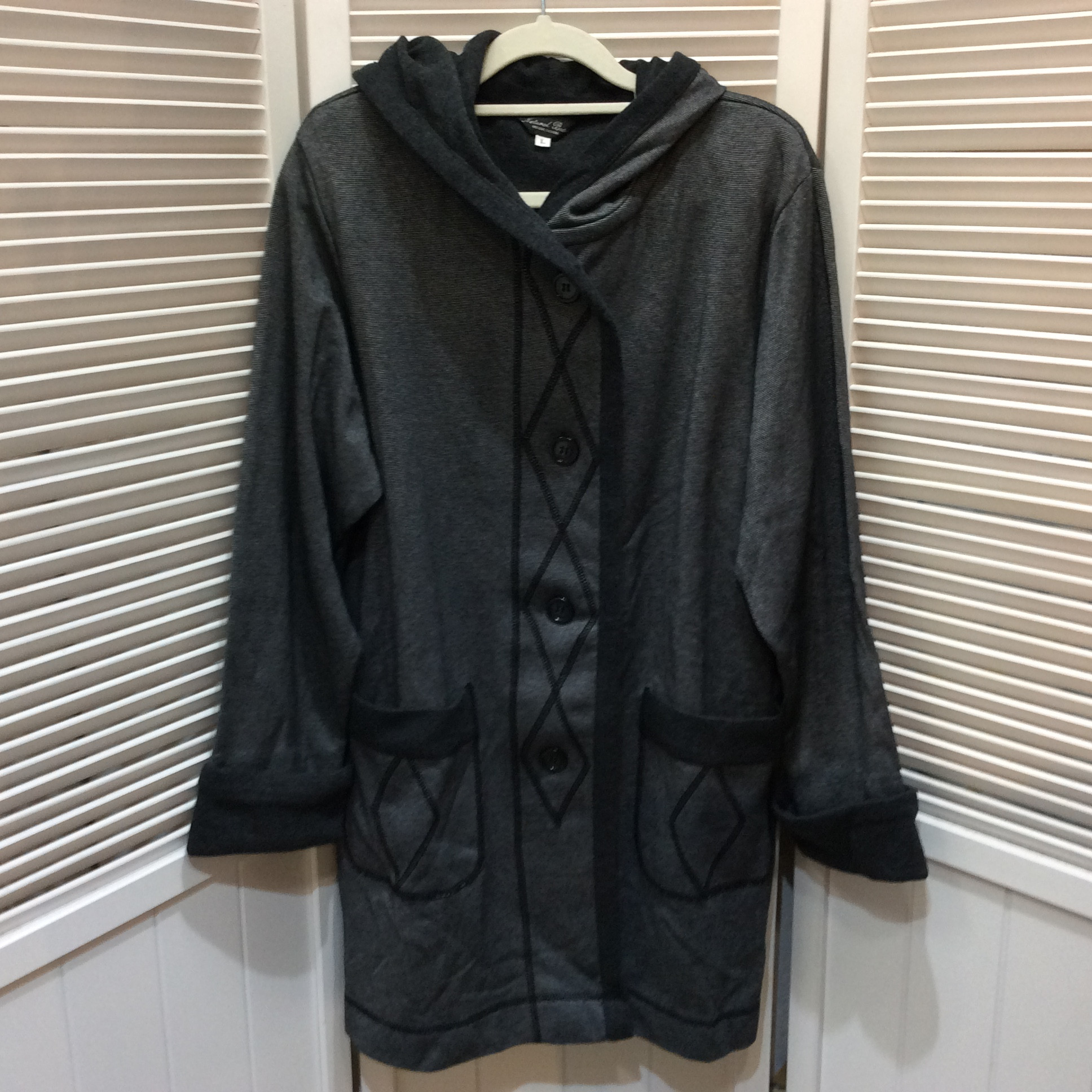 未使用☆ベルーナ フード付きコート L グレー