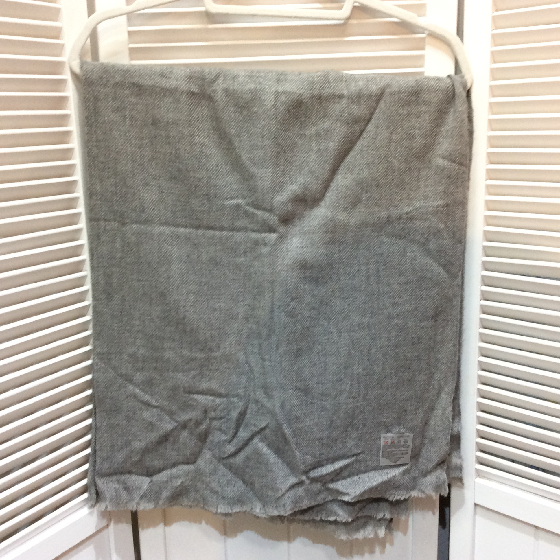 未使用☆カシミヤストール グレー