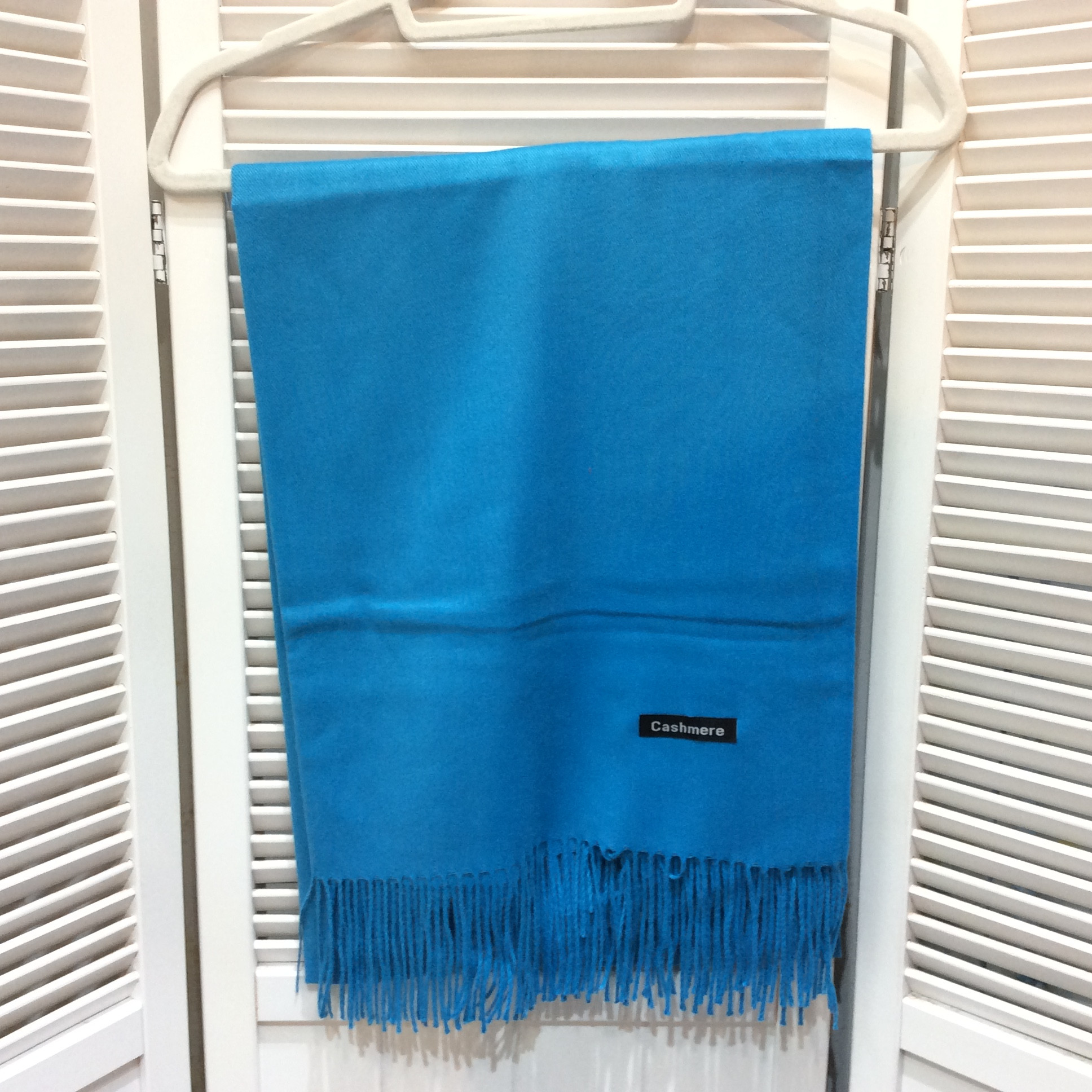 未使用☆カシミヤストール ブルー