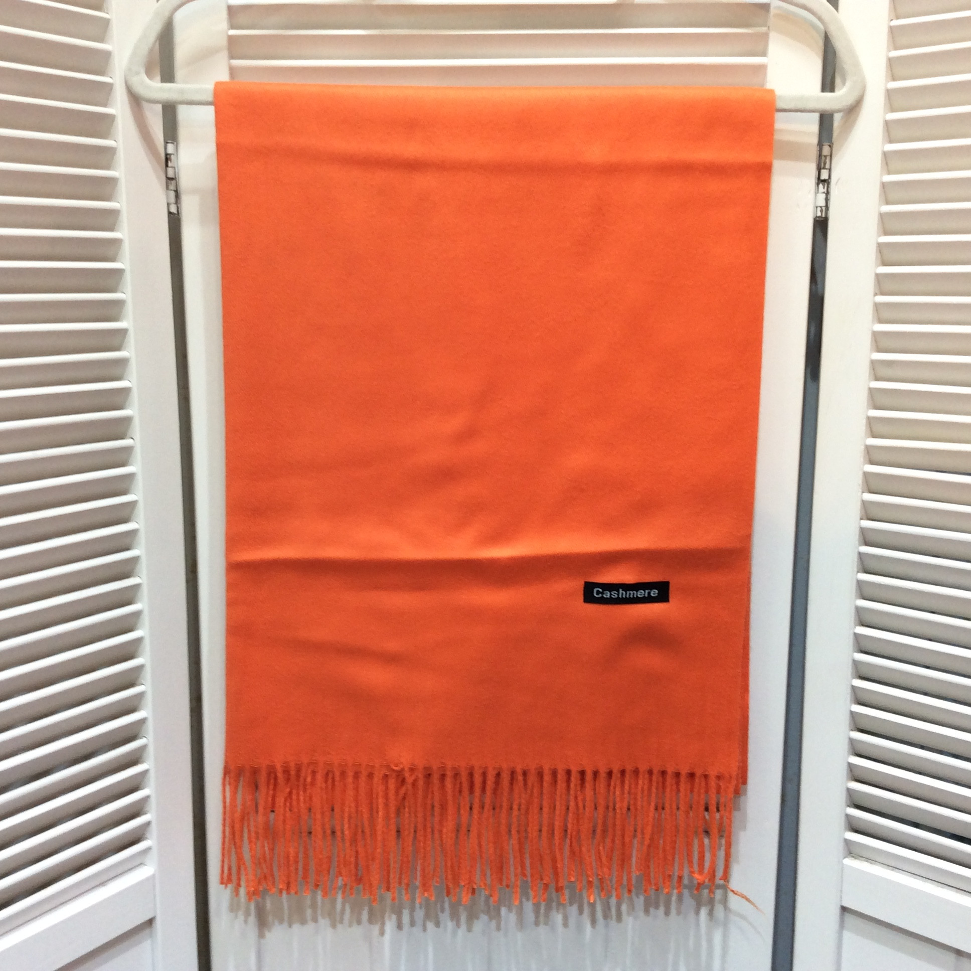 未使用☆カシミヤストール オレンジ