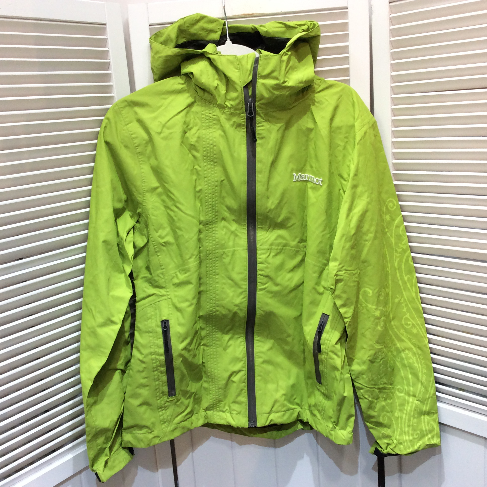 Marmot マーモット ナイロンジャケット L グリーン 収納袋付き